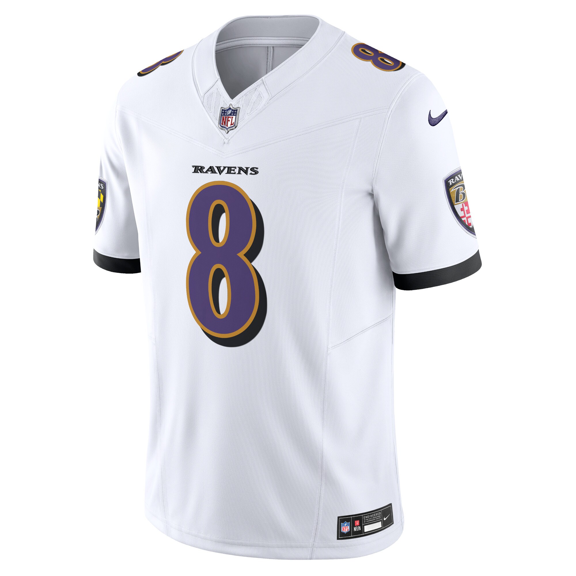 Lamar Jackson Baltimore Ravens Nike Vapor F.U.S.E. Limited Jersey – White Clowdercats