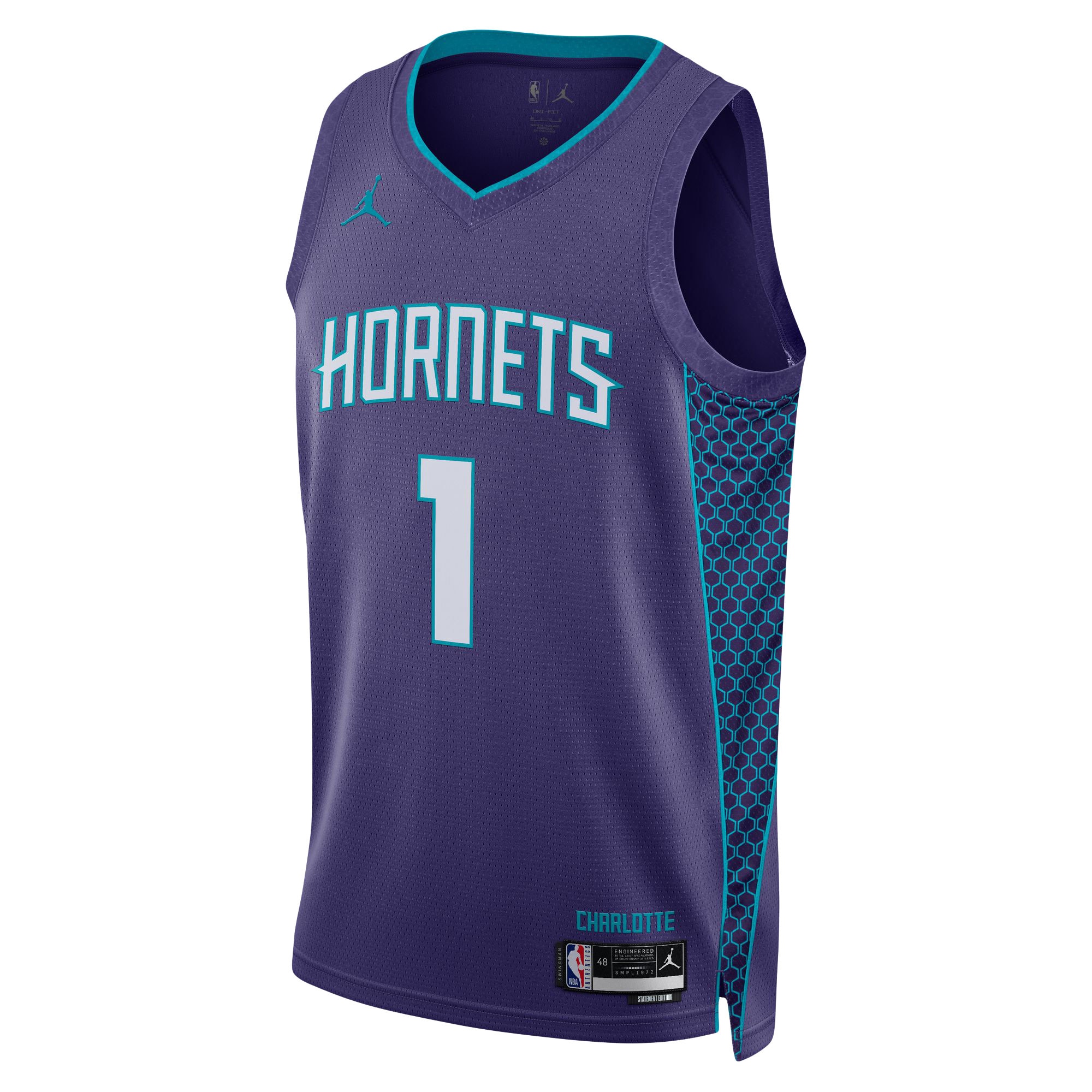 LaMelo Ball Charlotte Hornets Jordan Brand Unisex Swingman Jersey – Statement Edition – Purple Clowdercats