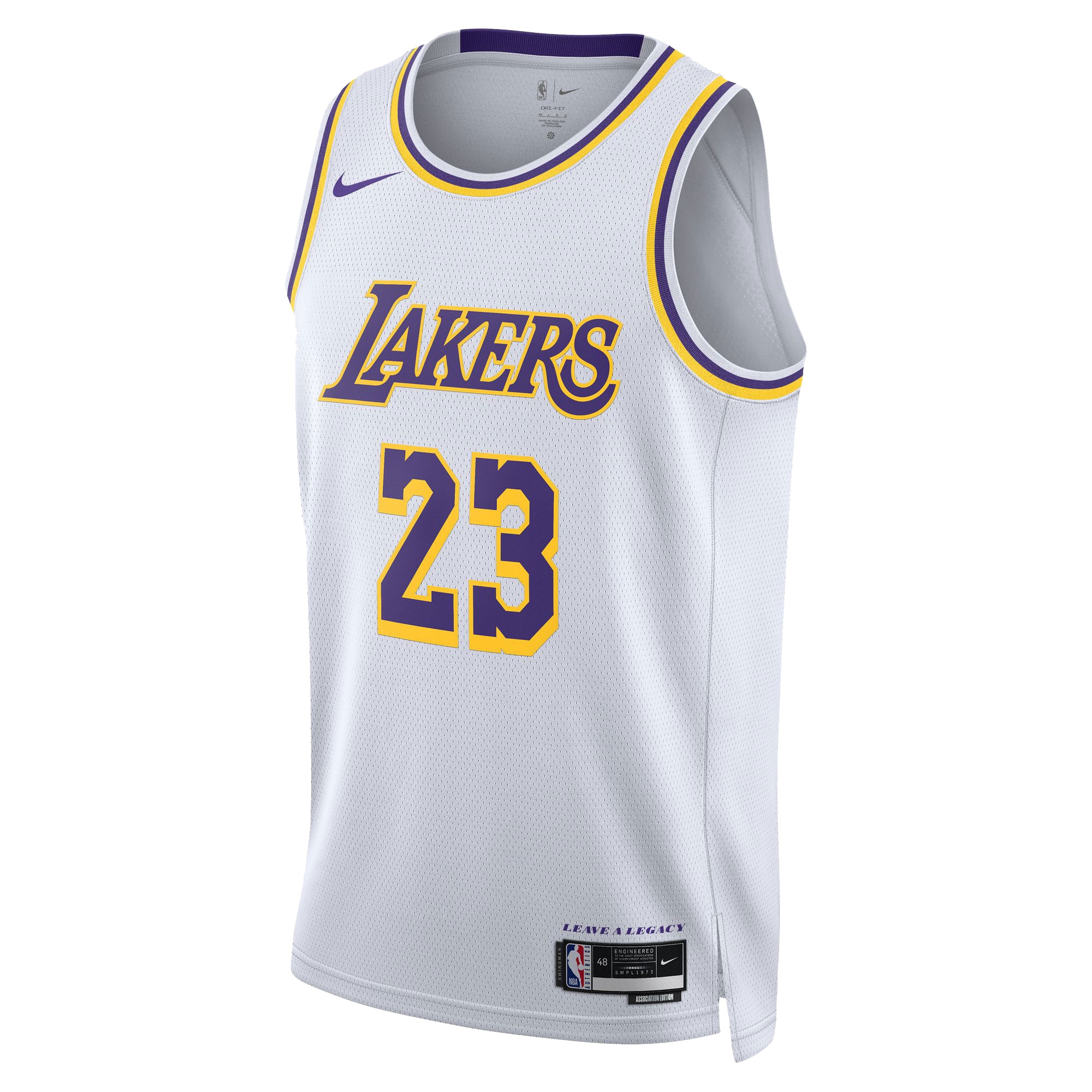 LeBron James Los Angeles Lakers Nike Unisex Swingman Jersey – Association Edition – White Clowdercats