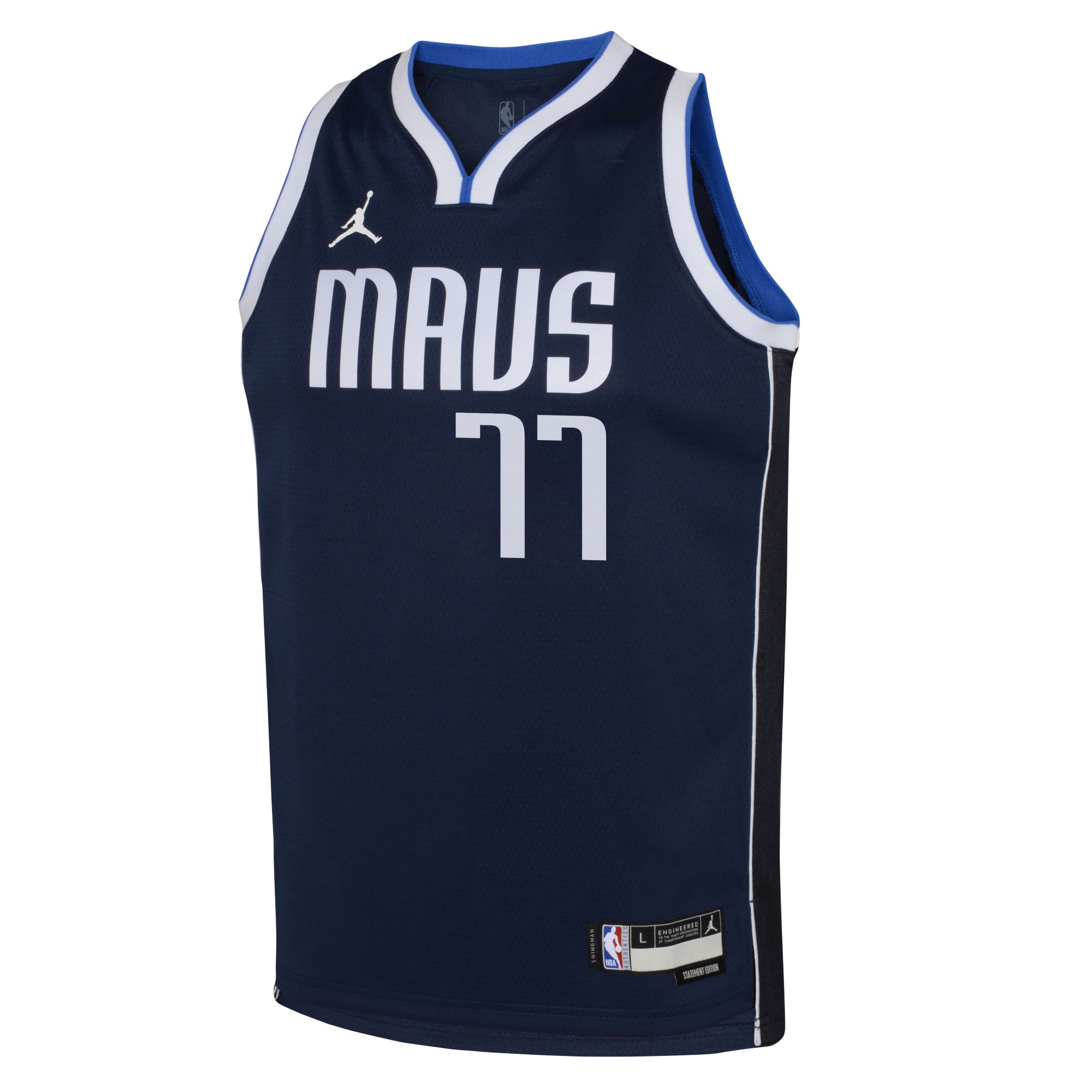 Luka Doncic Dallas Mavericks Jordan Brand Youth Swingman Jersey – Statement Edition – Navy Clowdercats
