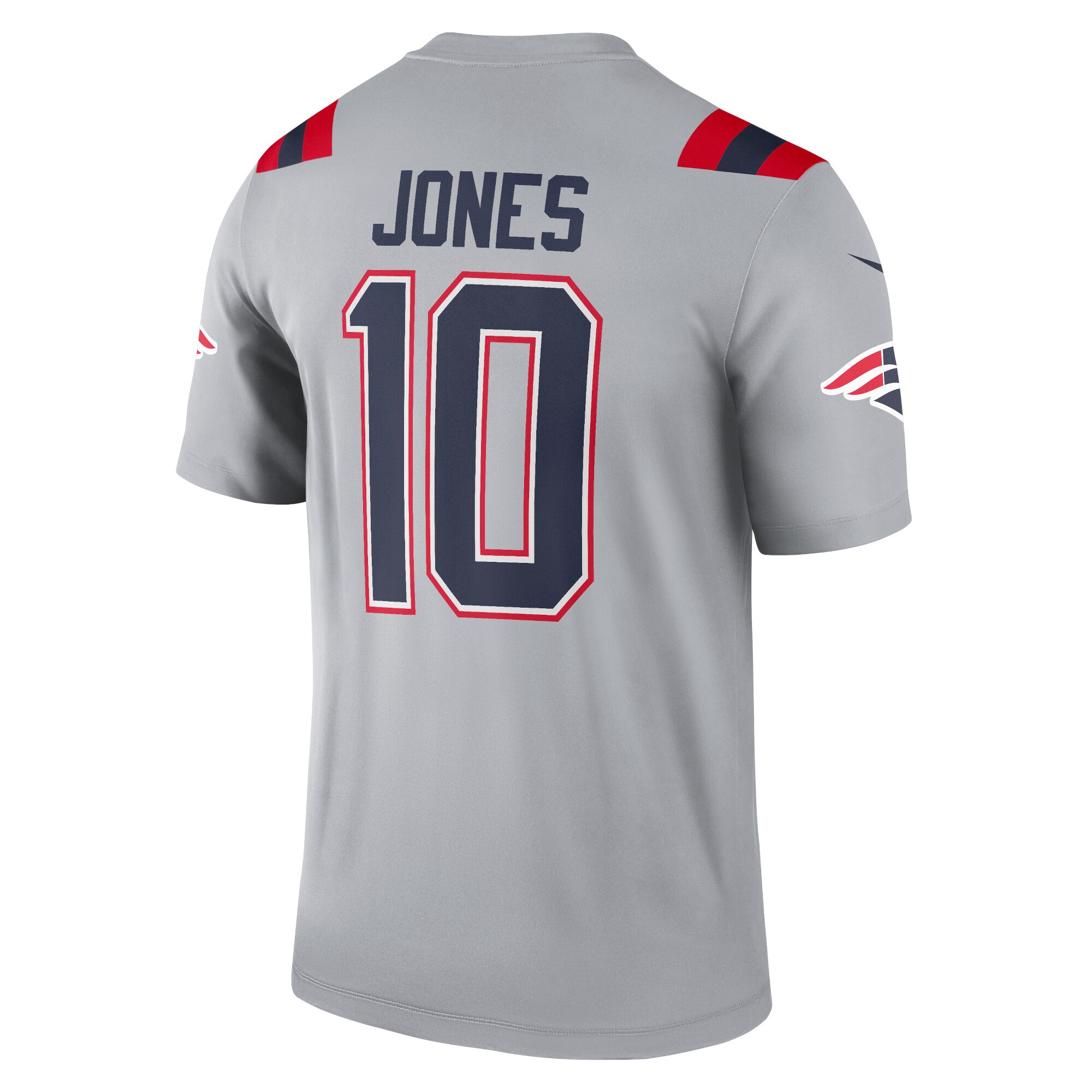 Mac Jones New England Patriots Nike Inverted Legend Player Performance Top – Gray Clowdercats