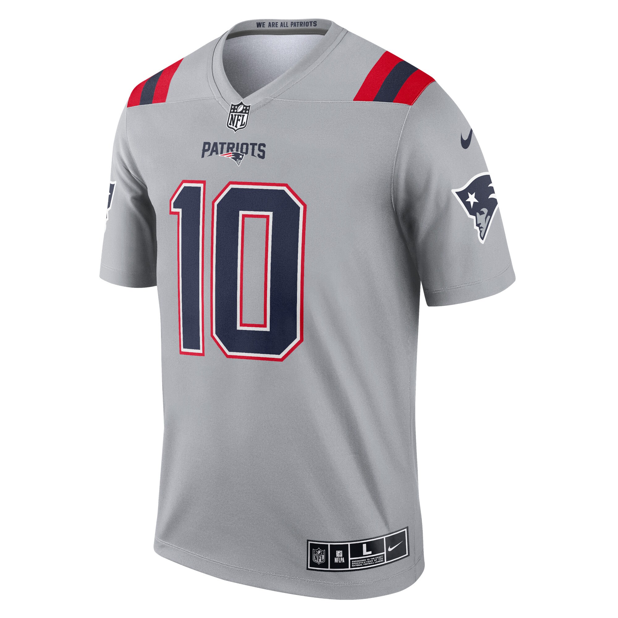 Mac Jones New England Patriots Nike Inverted Legend Player Performance Top – Gray Clowdercats