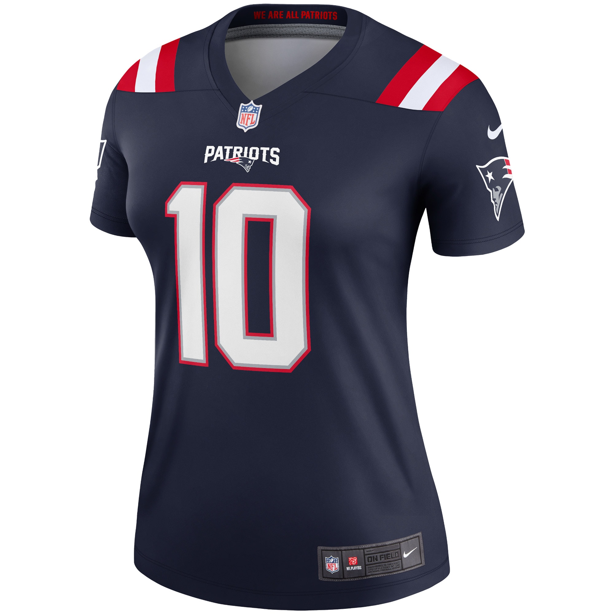 Mac Jones New England Patriots Nike Women’s Legend Player Performance Top – Navy Clowdercats