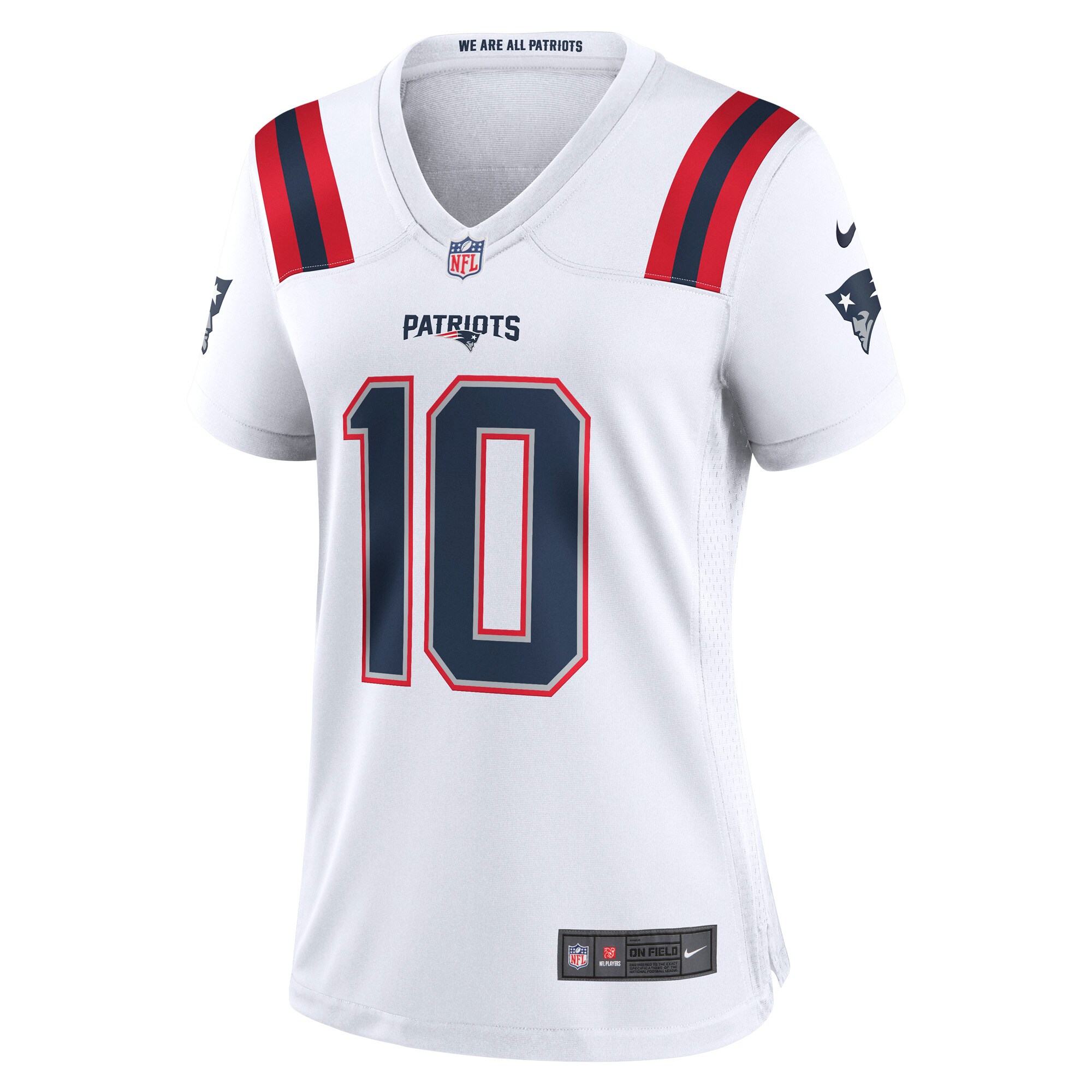 Mac Jones New England Patriots Nike Women’s Player Jersey – White Clowdercats