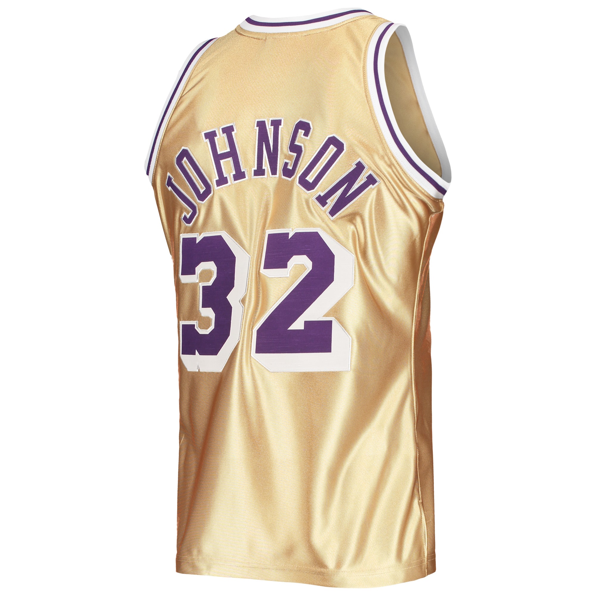 Magic Johnson Los Angeles Lakers Mitchell & Ness 75th Anniversary 1984/85 Hardwood Classics Swingman Jersey – Gold Clowdercats