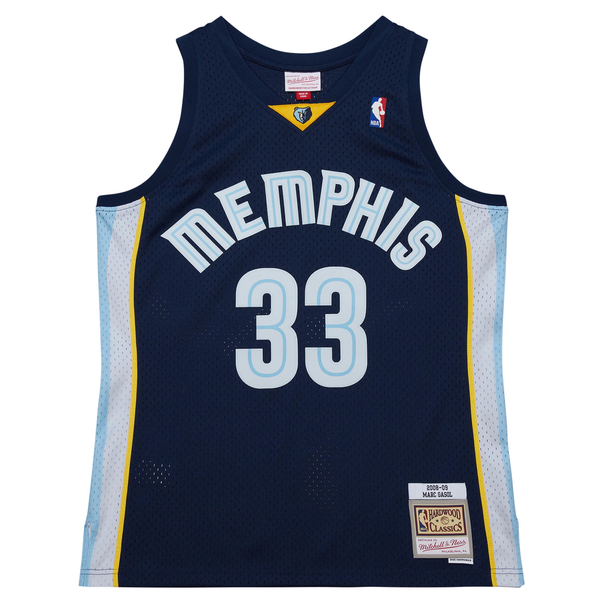 Marc Gasol Memphis Grizzlies Mitchell & Ness 2008/09 Hardwood Classics Swingman Throwback Jersey – Navy Clowdercats