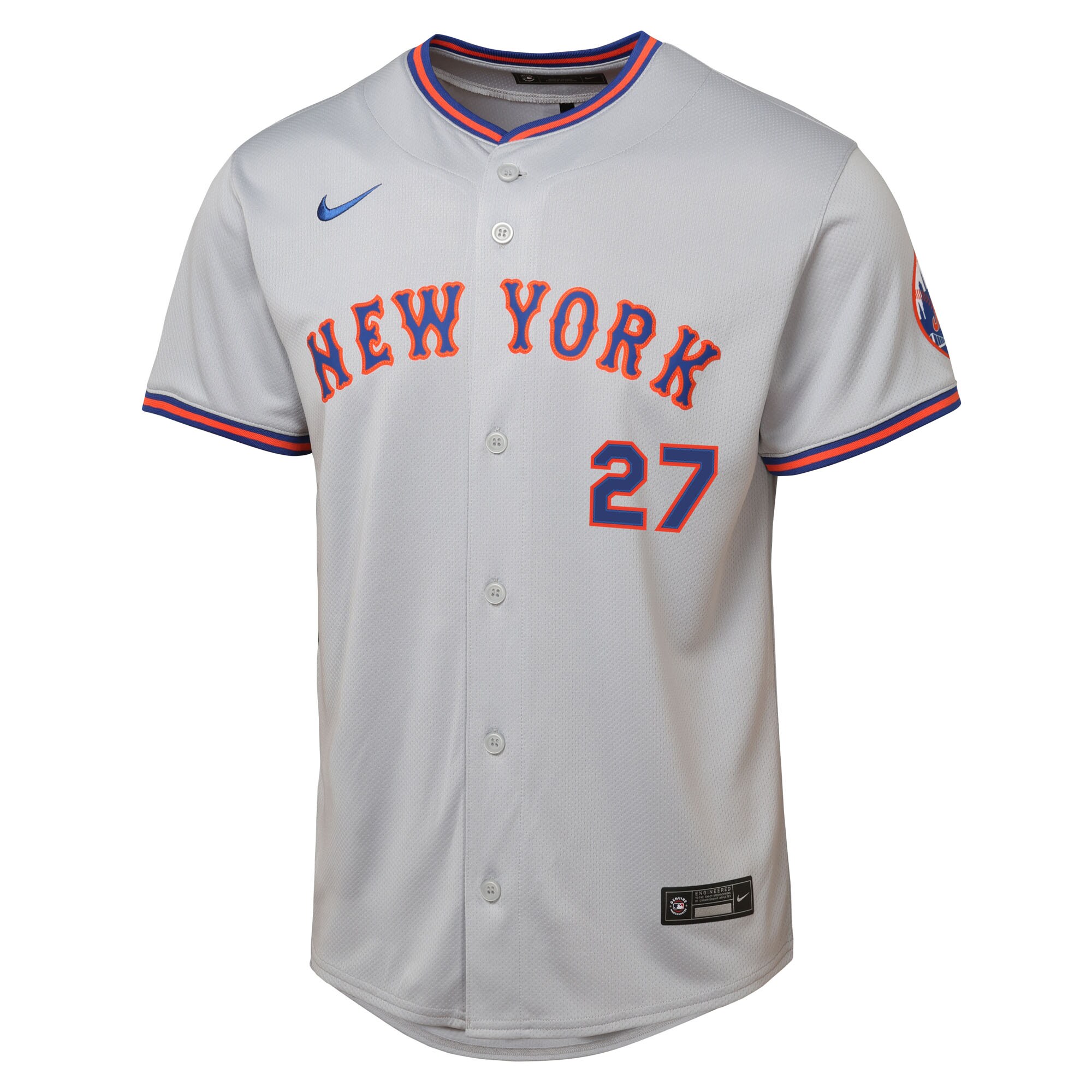 Mark Vientos New York Mets Nike Youth Road Limited Jersey – Gray