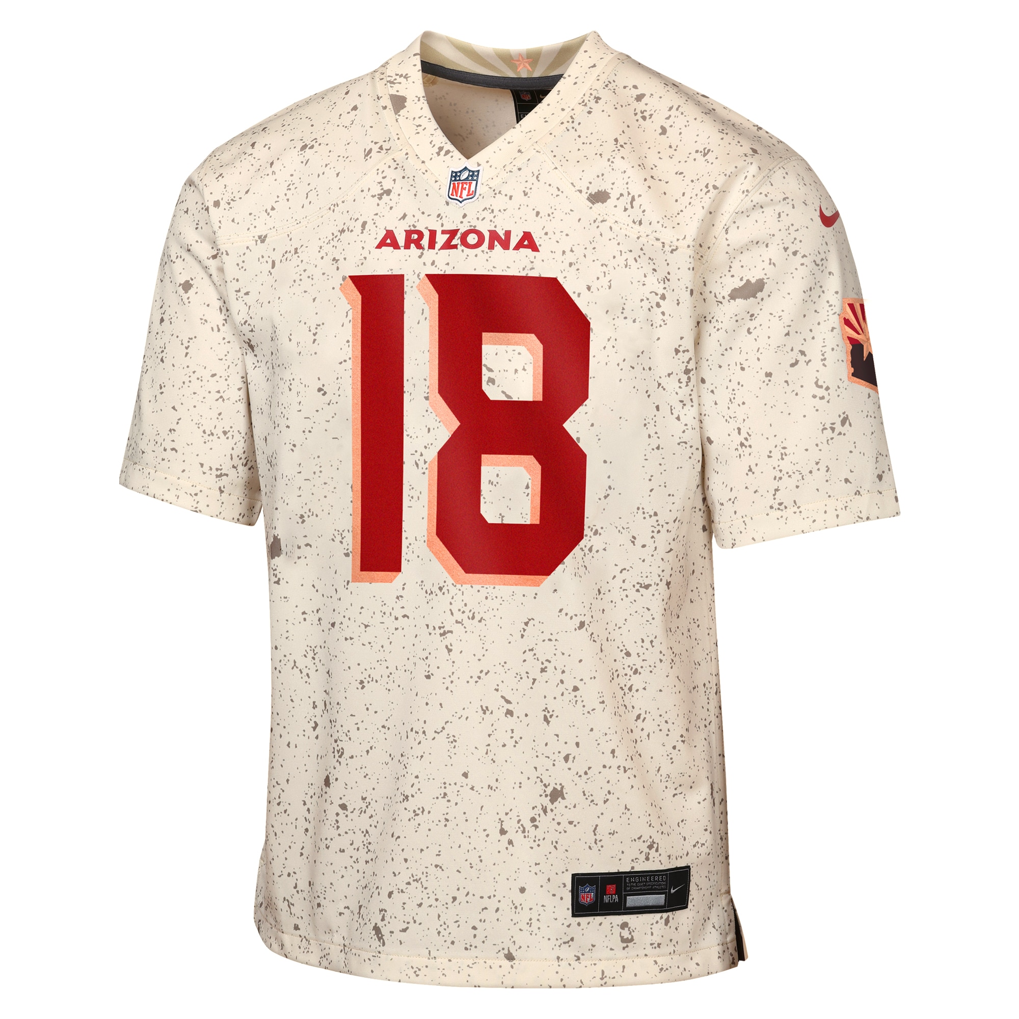 Marvin Harrison Jr. Arizona Cardinals Nike Youth 2025 Rivalries Collection Game Jersey – Natural Clowdercats