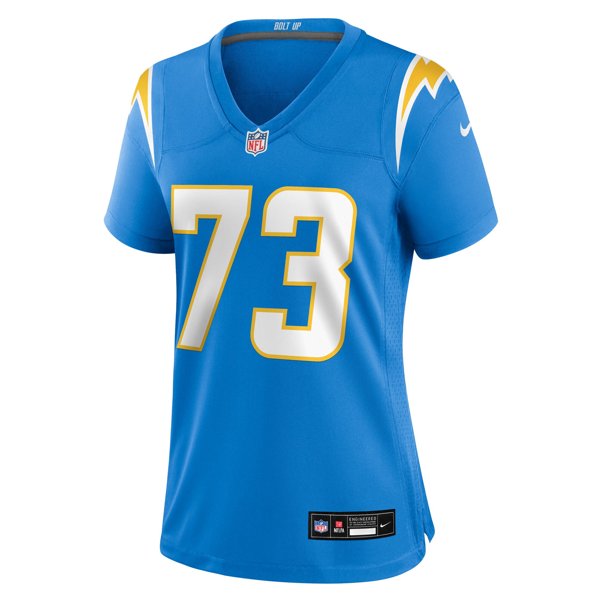 Mekhi Becton Los Angeles Chargers Nike Women’s Team Game Jersey – Powder Blue Clowdercats