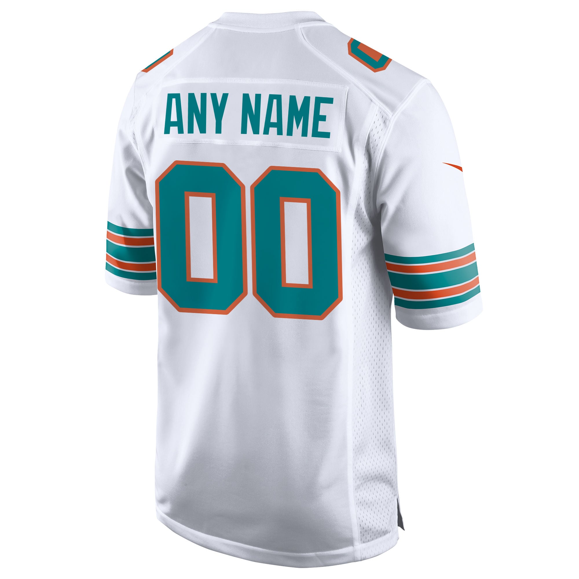Miami Dolphins Nike Alternate Custom Game Jersey – White Clowdercats