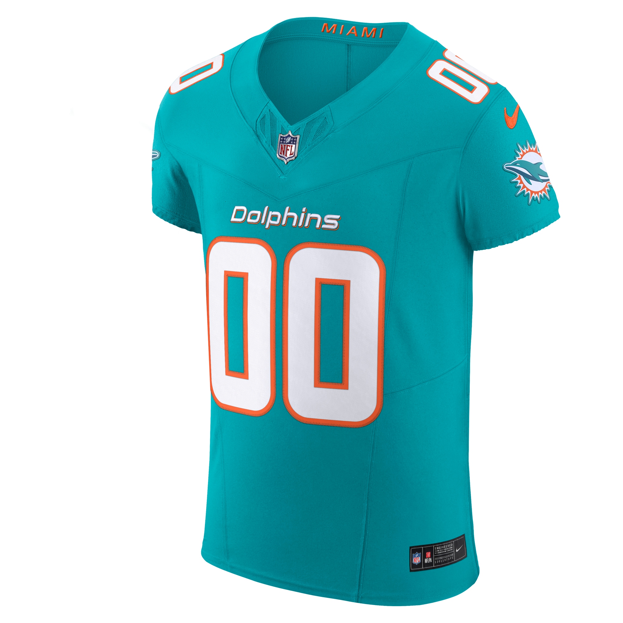Miami Dolphins Nike Vapor F.U.S.E. Elite Custom Jersey – Aqua Clowdercats