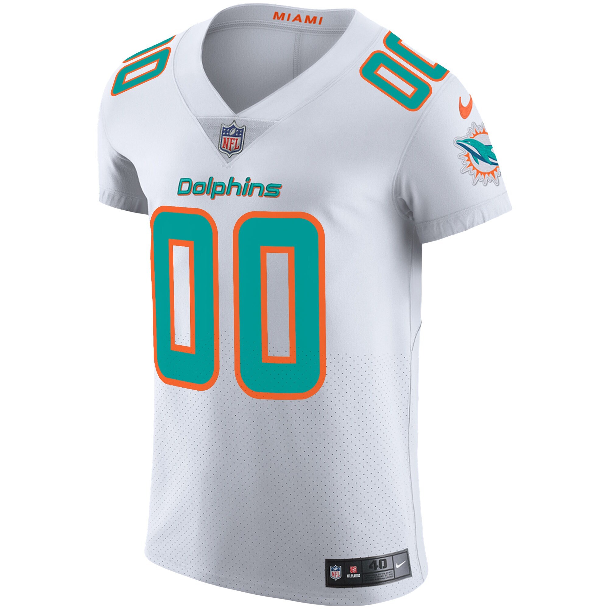 Miami Dolphins Nike Vapor Untouchable Elite Custom Jersey – White Clowdercats