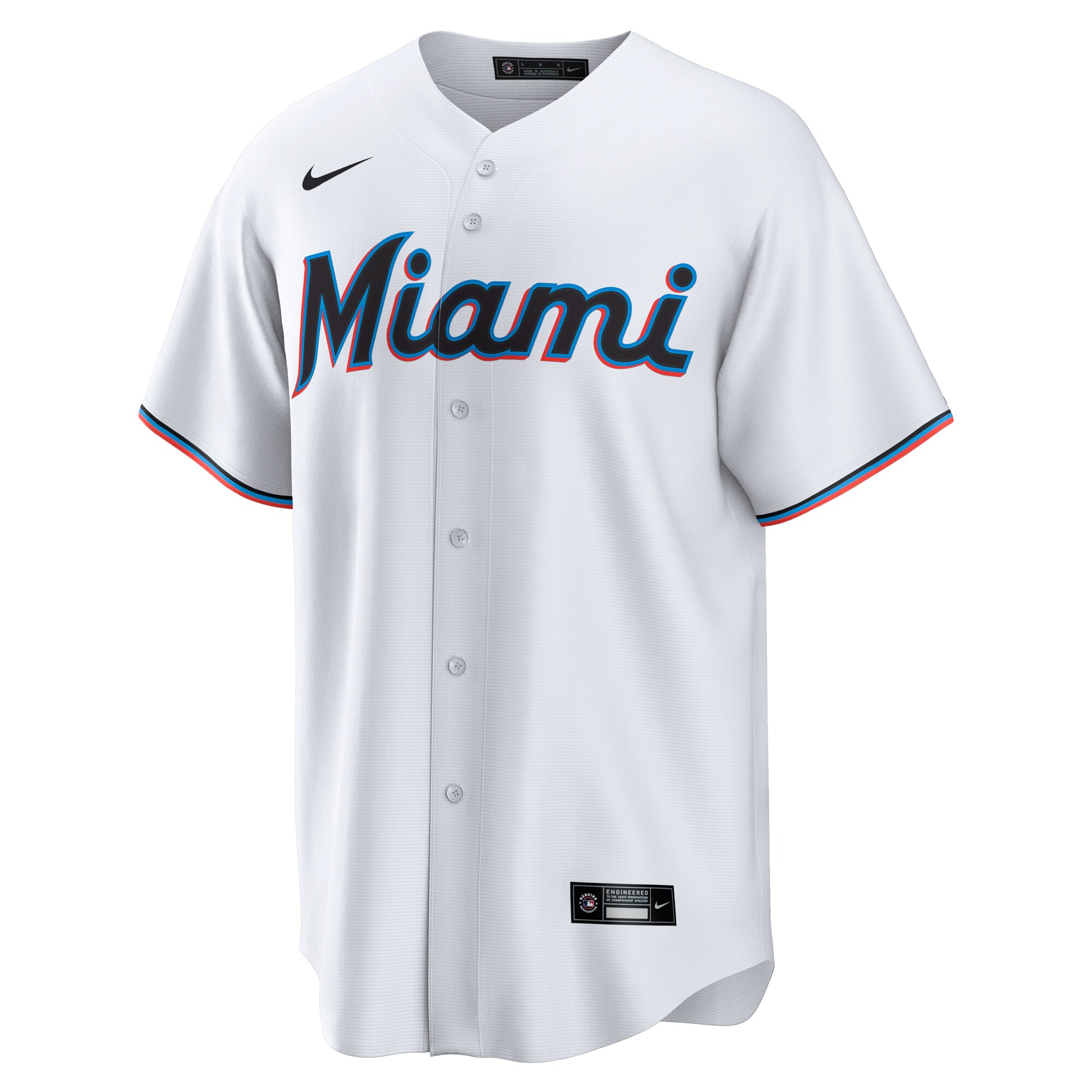 Miami Marlins Nike #1 Dad Home Replica Jersey – White