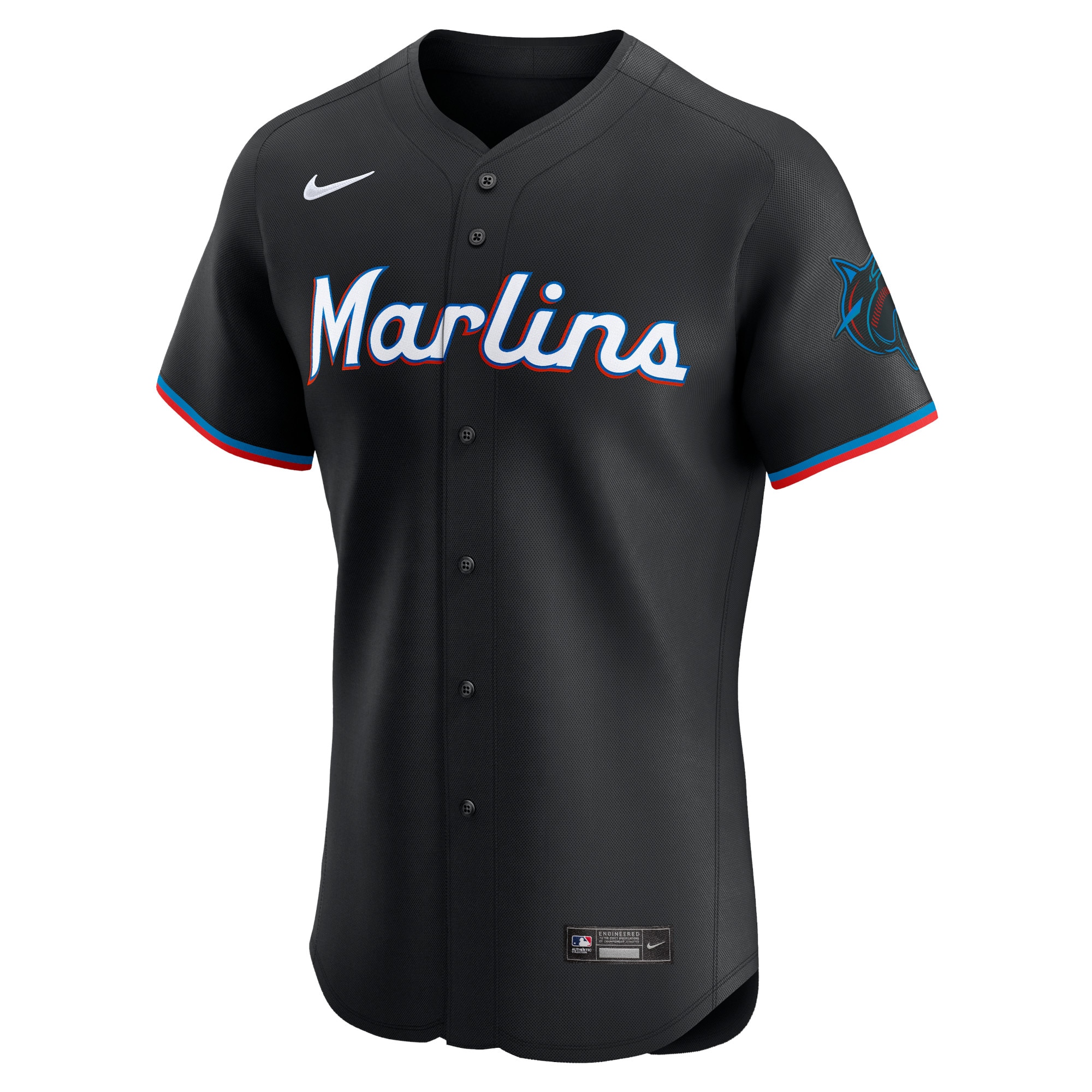Miami Marlins Nike Alternate Vapor Premier Elite Patch Jersey – Black