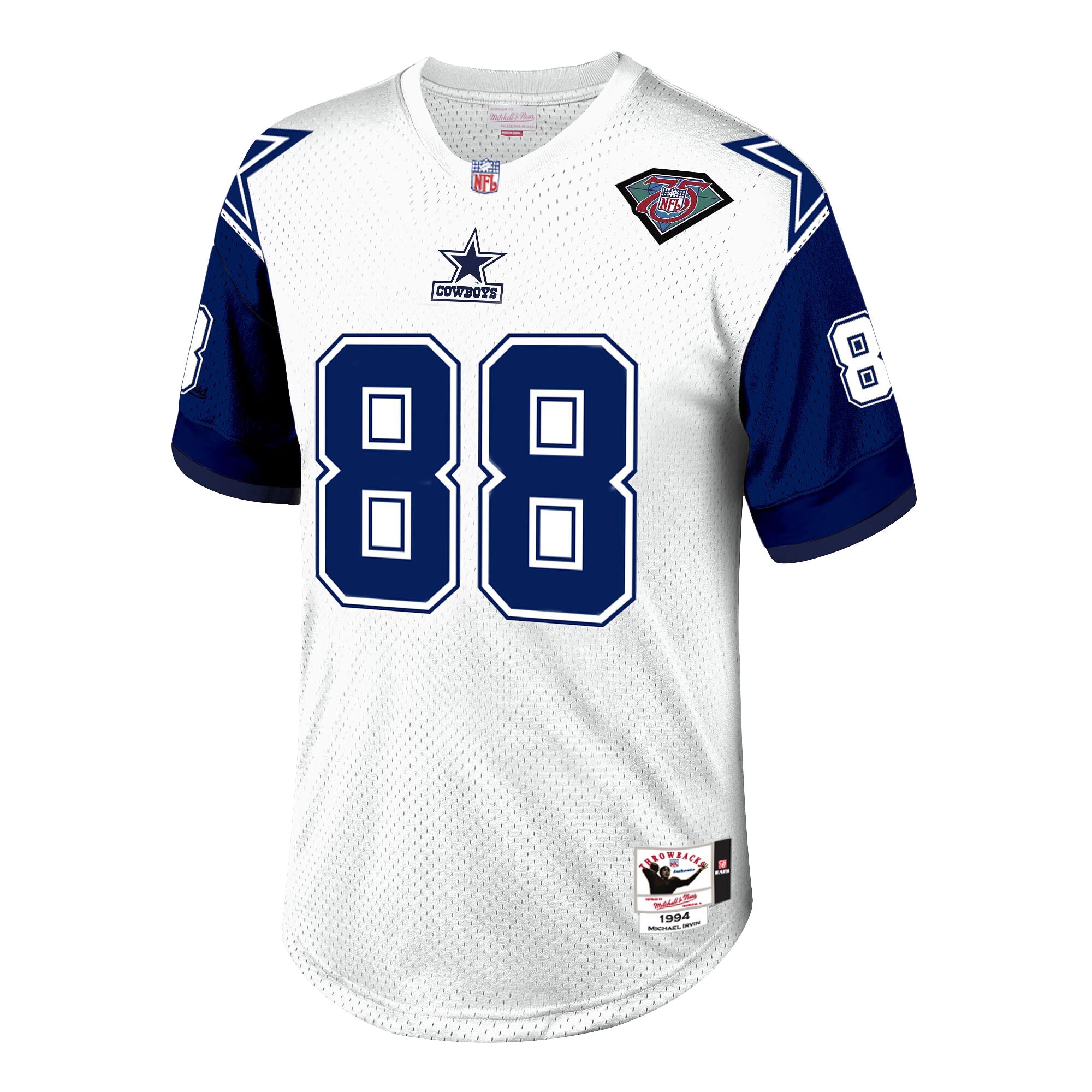 Michael Irvin Dallas Cowboys 1994 Mitchell & Ness Authentic Throwback Retired Player Jersey – White Clowdercats