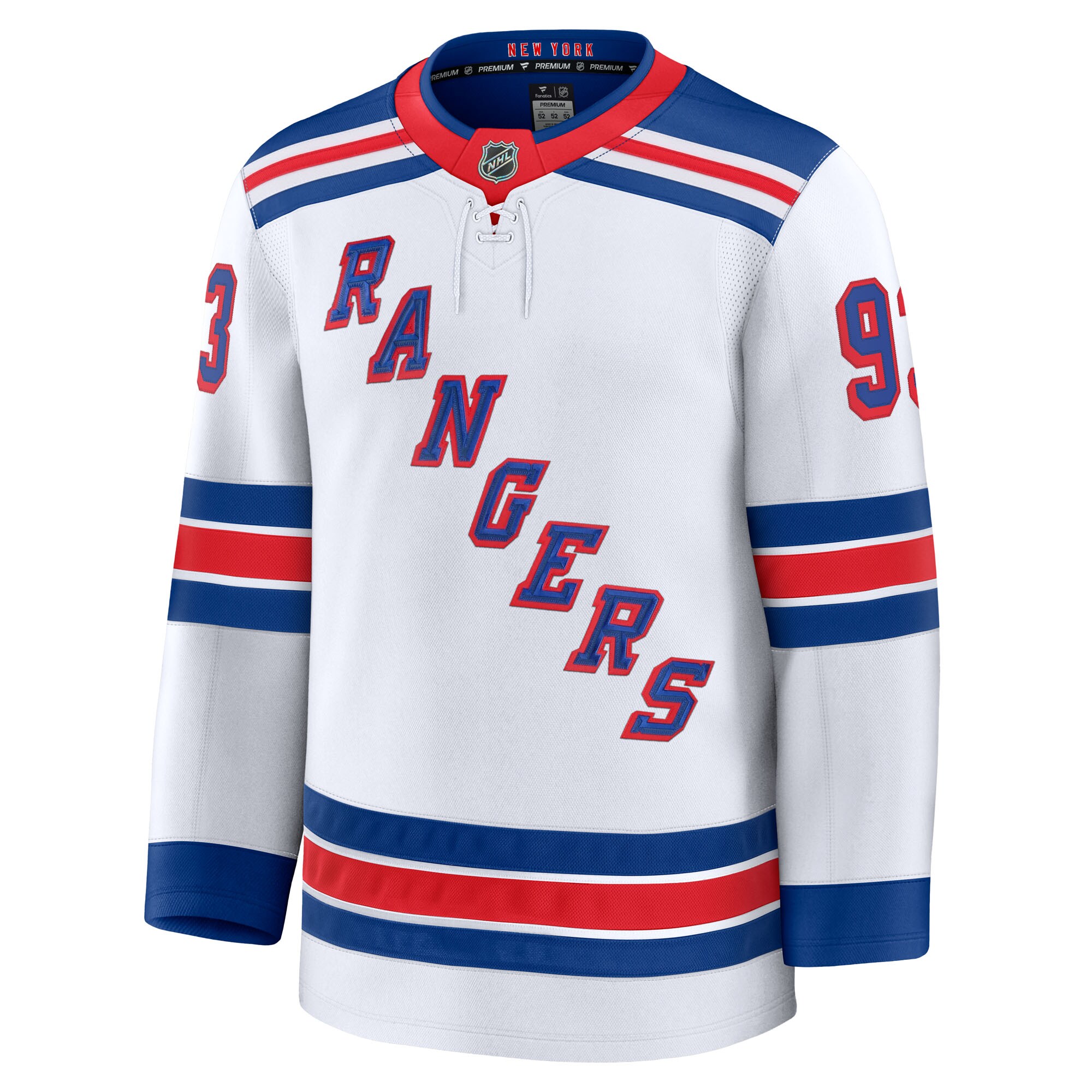 Mika Zibanejad New York Rangers Fanatics Away Premium Jersey – White Clowdercats