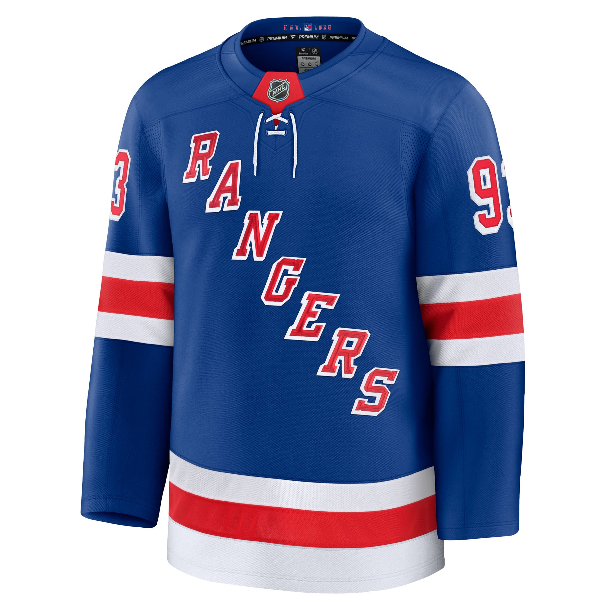 Mika Zibanejad New York Rangers Fanatics Home Premium Jersey – Blue Clowdercats