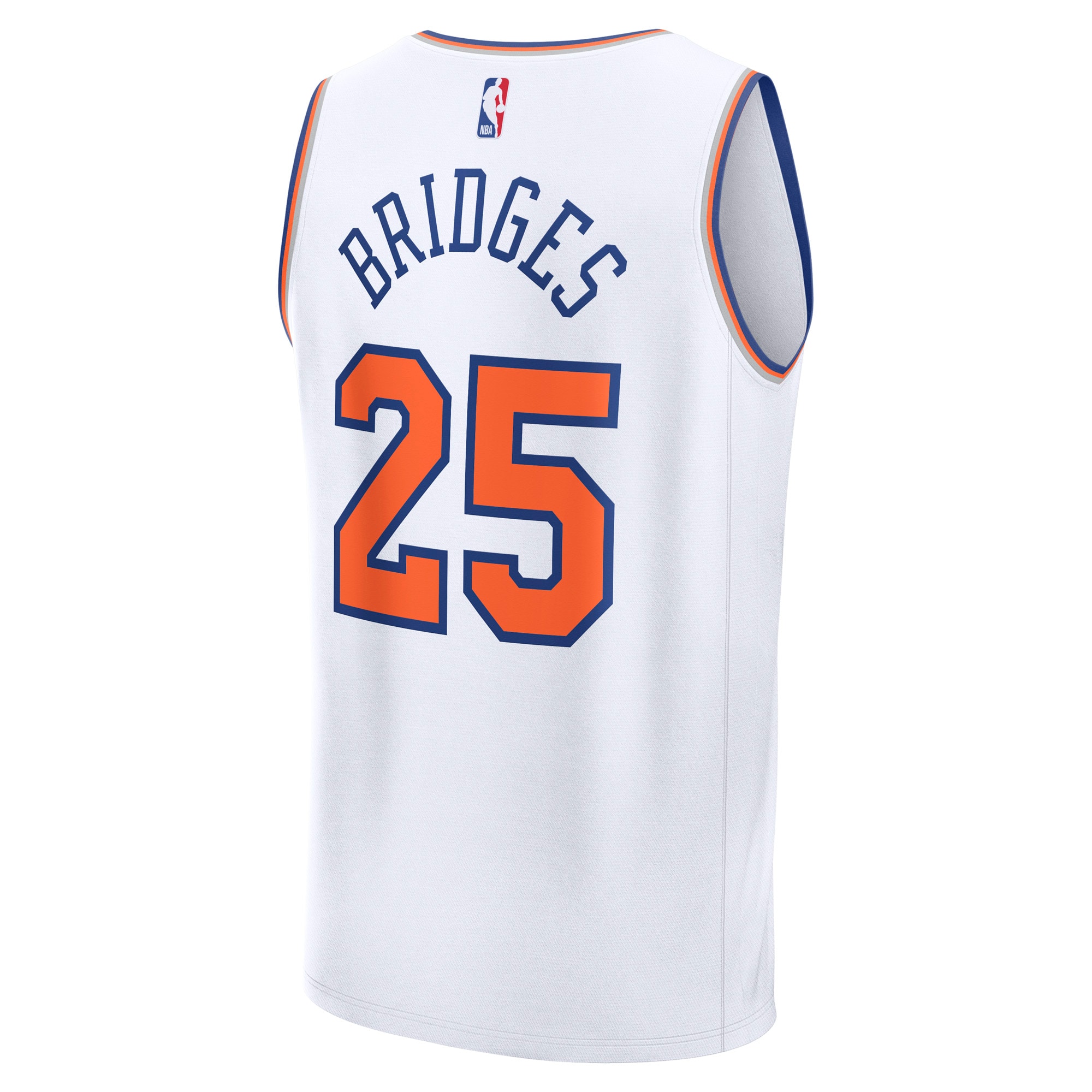 Mikal Bridges New York Knicks Fanatics Fast Break Replica Player Jersey – Association Edition – White Clowdercats