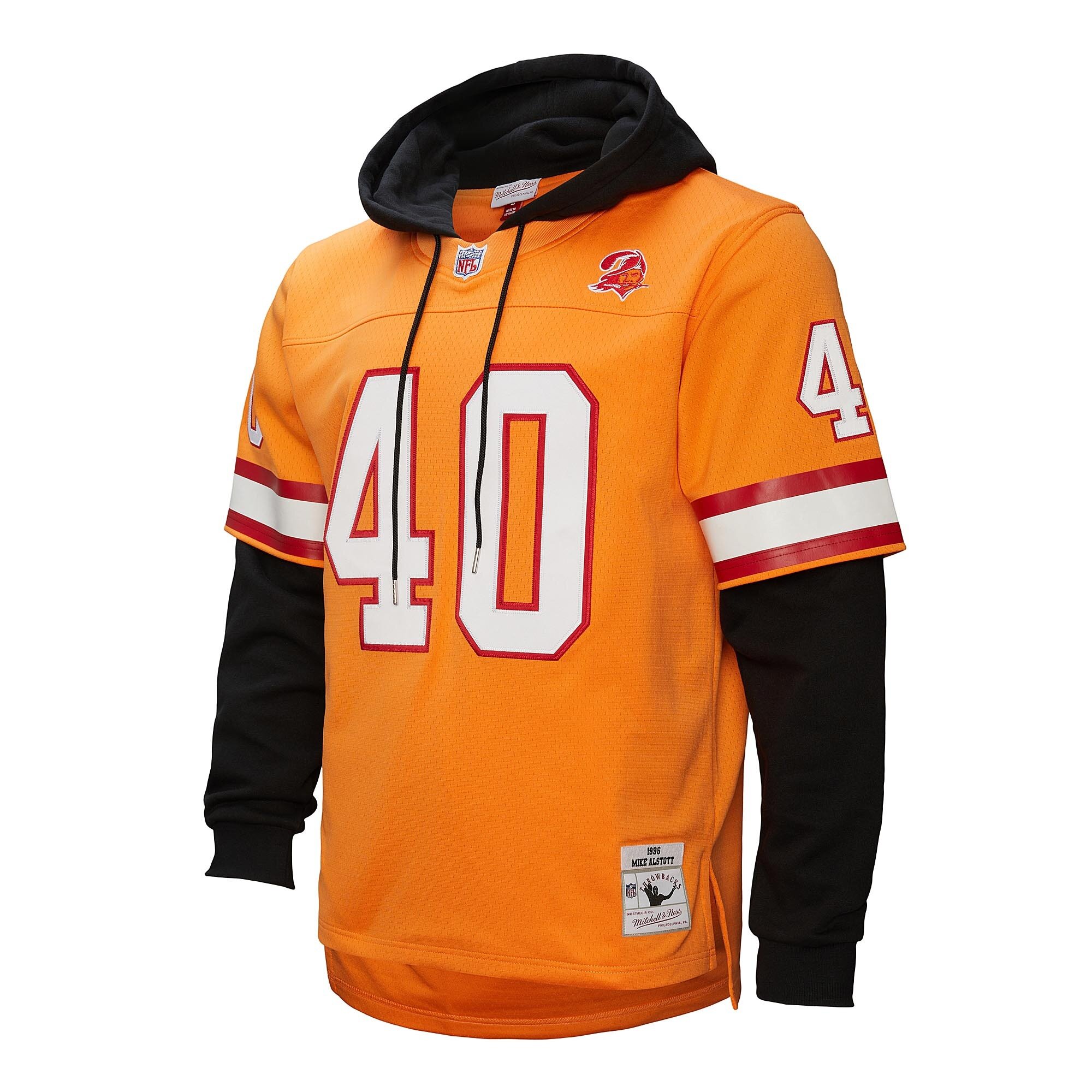 Mike Alstott Tampa Bay Buccaneers Mitchell & Ness Player Name & Number Hoodie Legacy Jersey – Orange Clowdercats
