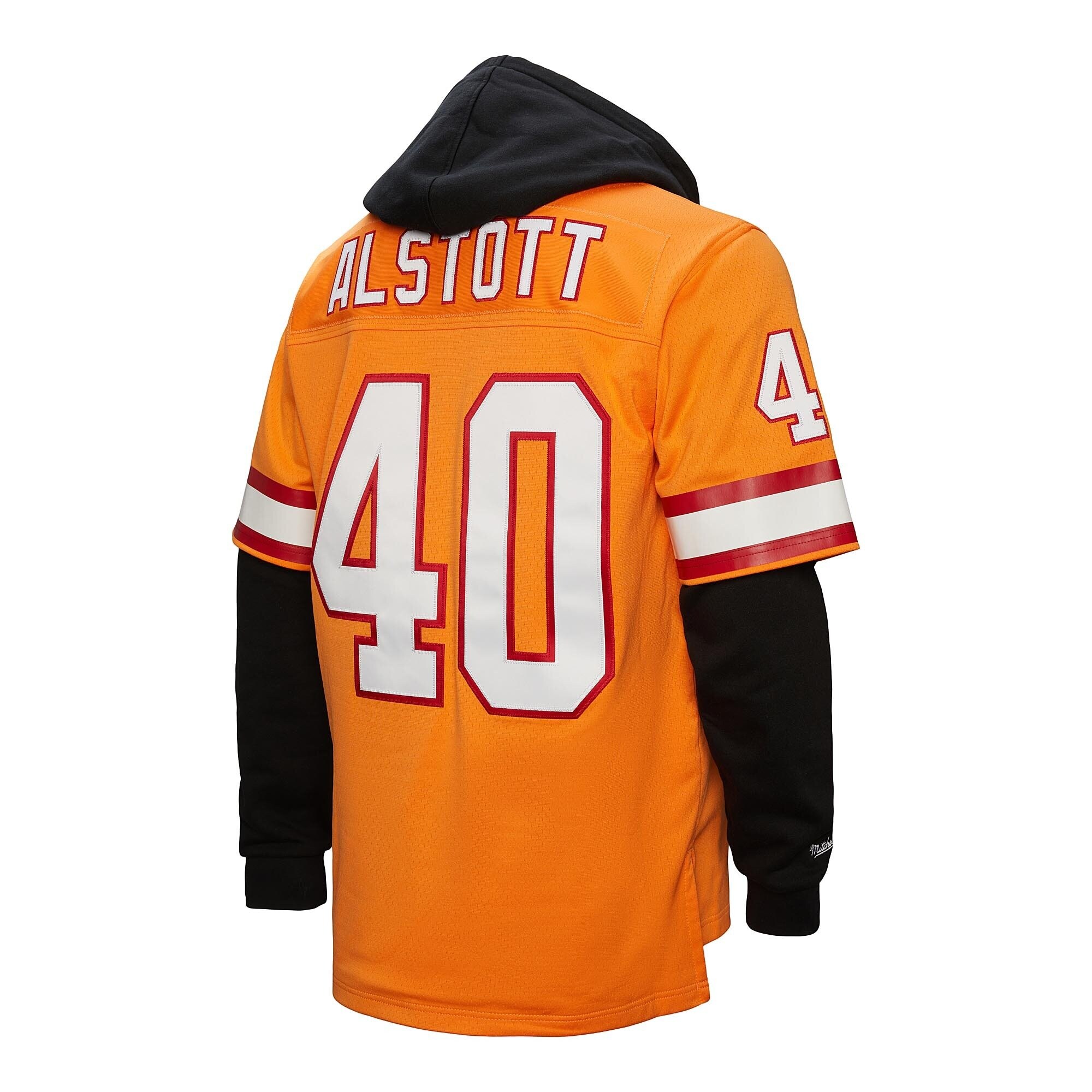 Mike Alstott Tampa Bay Buccaneers Mitchell & Ness Player Name & Number Hoodie Legacy Jersey – Orange Clowdercats