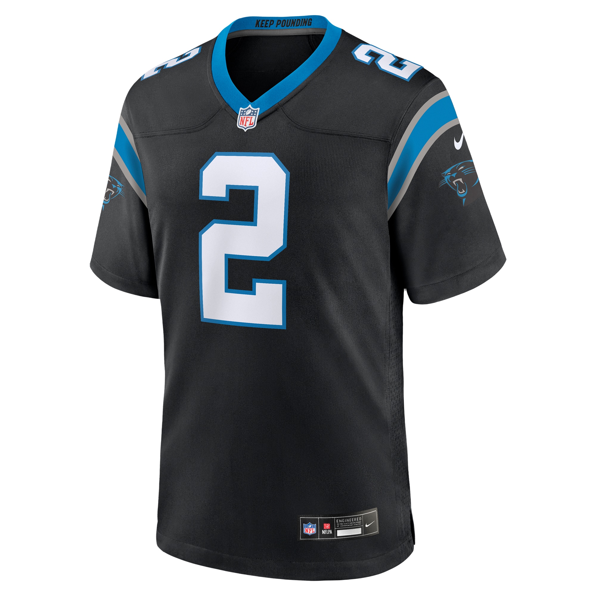 Mike Jackson Carolina Panthers Nike Game Jersey – Black Clowdercats