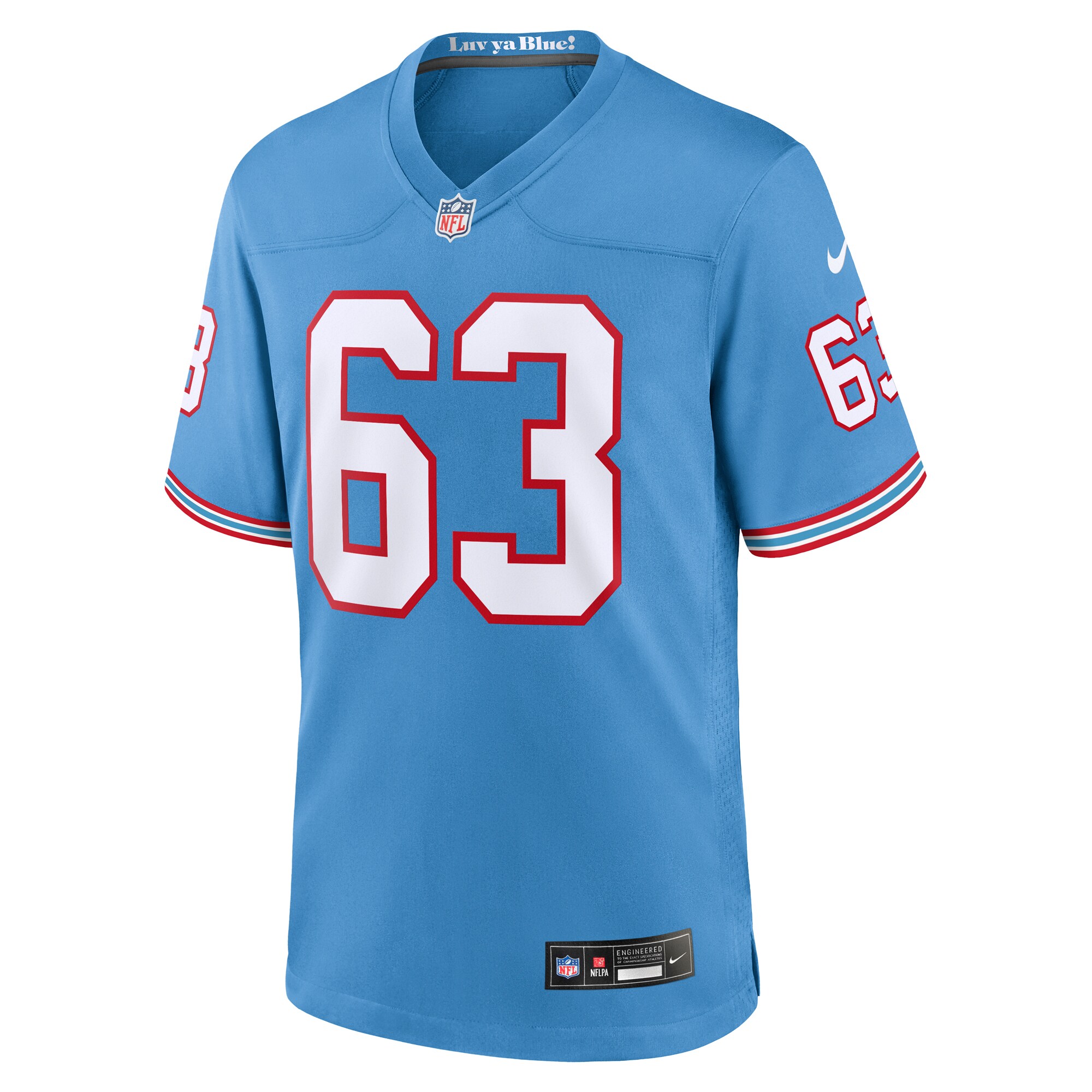 Mike Munchak Tennessee Titans Nike Retired Player Alternate Game Jersey – Light Blue Clowdercats
