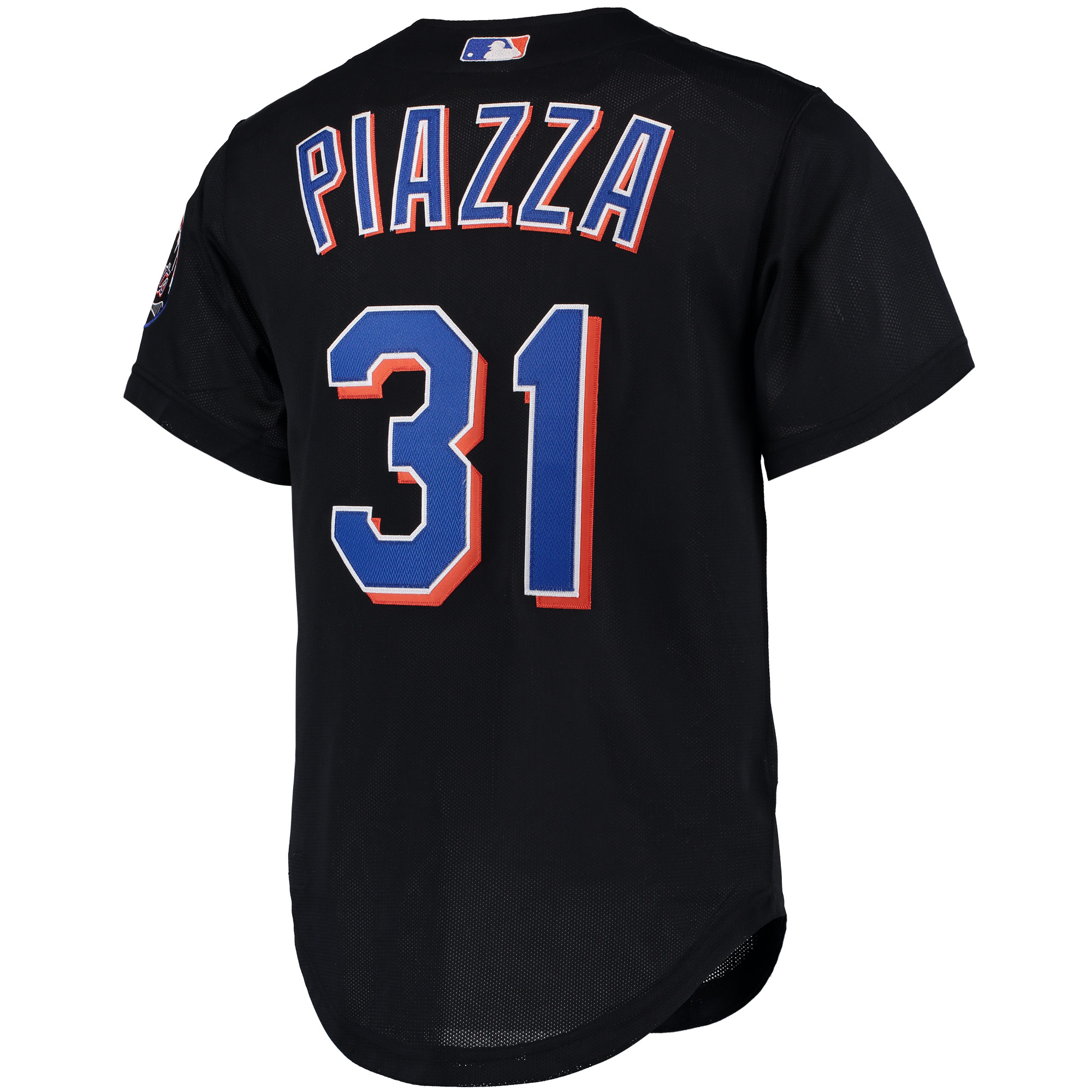 Mike Piazza New York Mets Mitchell & Ness Cooperstown Collection Mesh Batting Practice Button-Up Jersey – Black