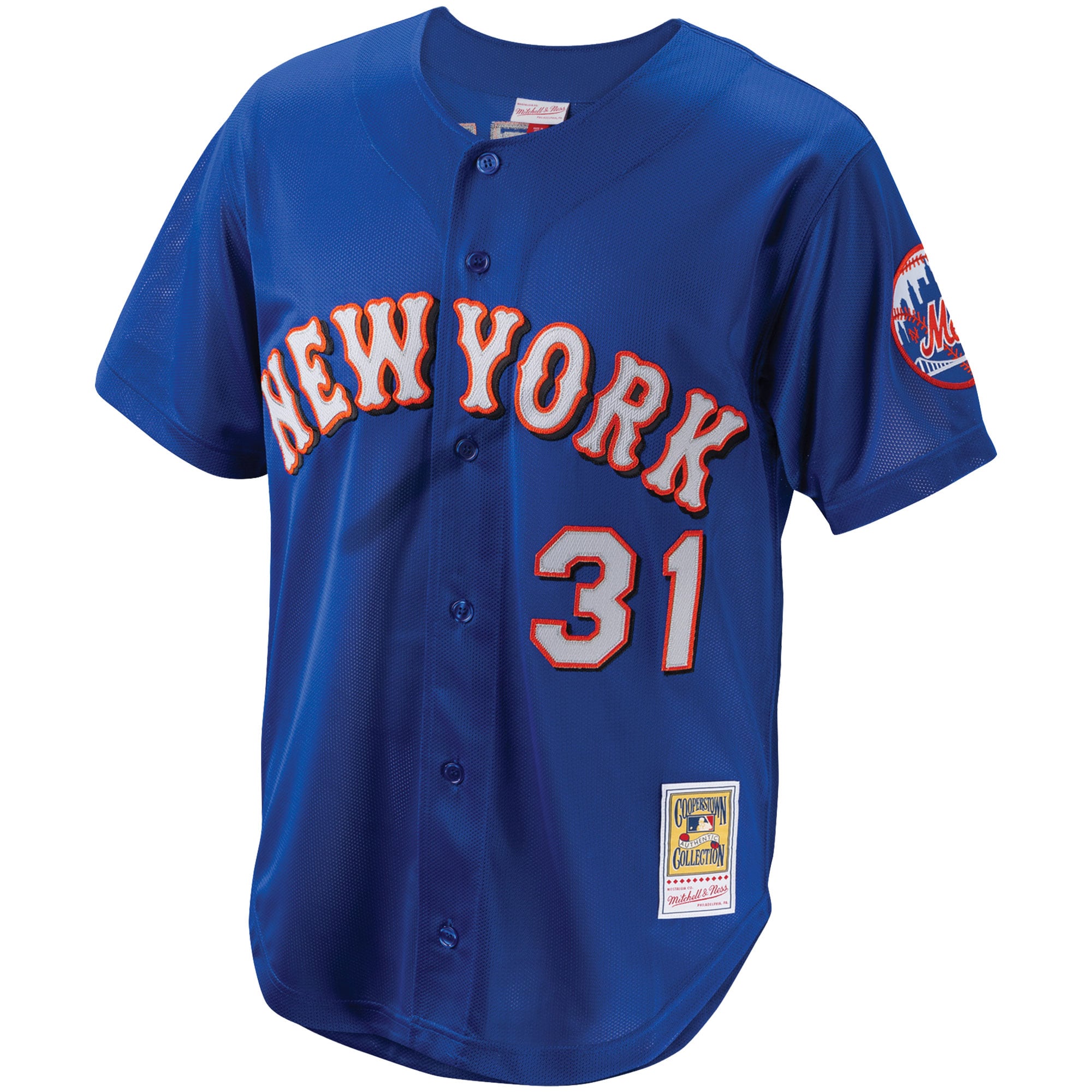 Mike Piazza New York Mets Mitchell & Ness Cooperstown Collection Mesh Batting Practice Button-Up Jersey – Royal