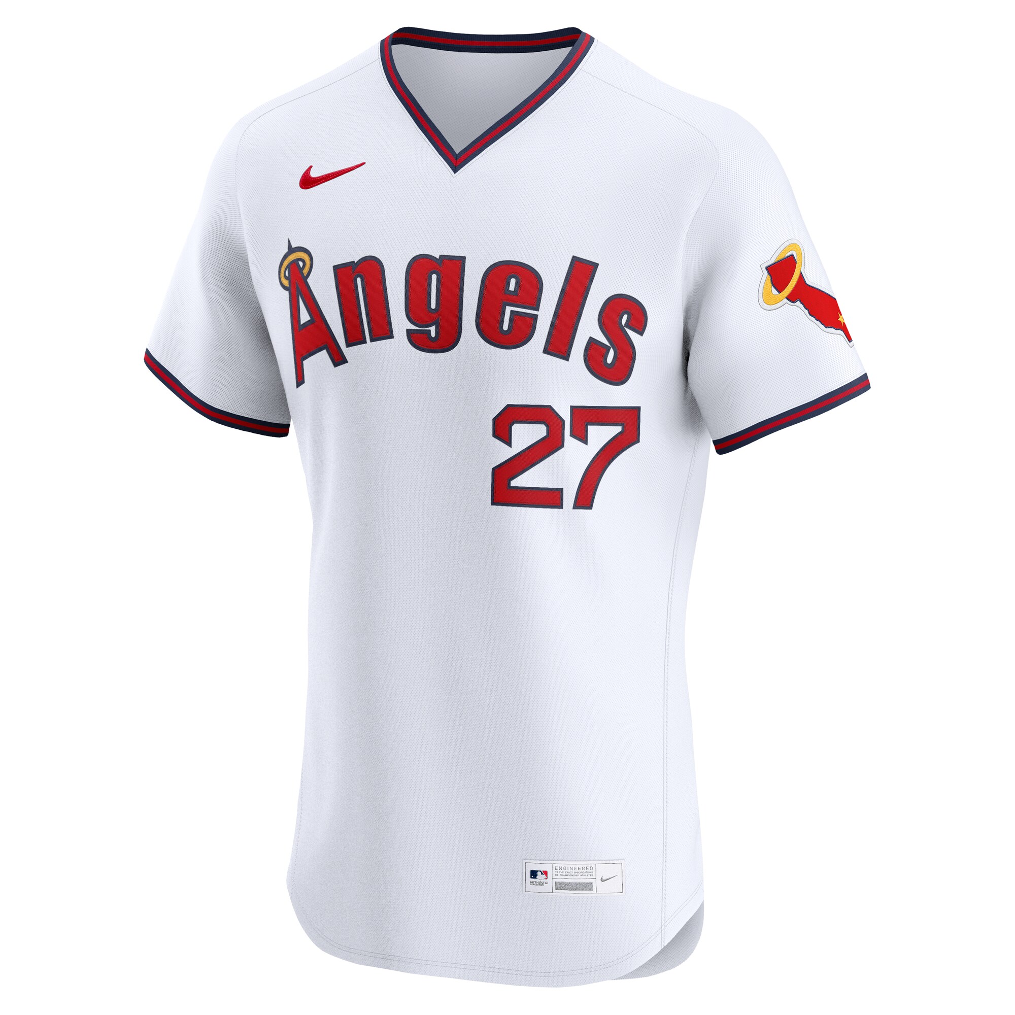 Mike Trout Los Angeles Angels Nike Alternate 2 Elite Jersey – White