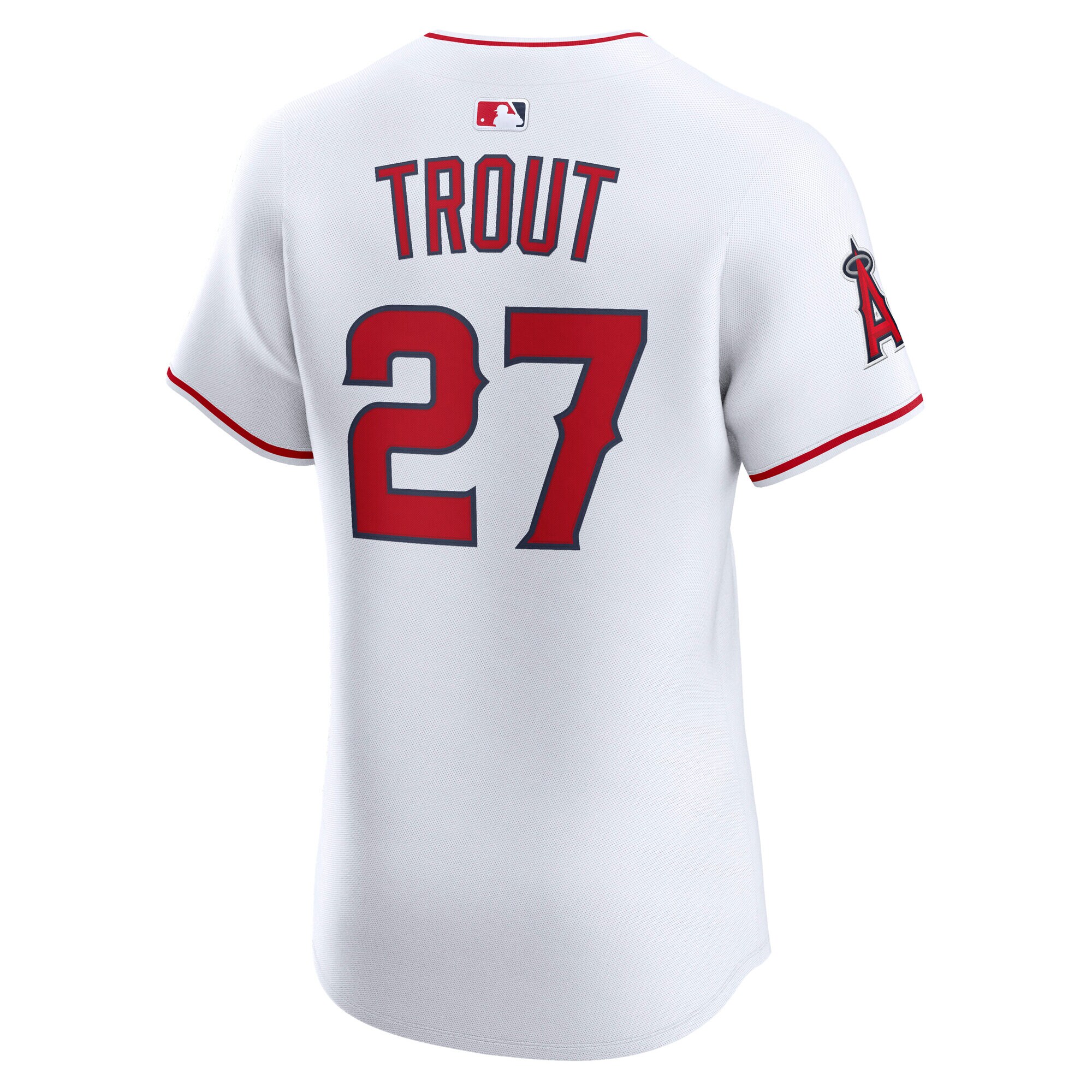 Mike Trout Los Angeles Angels Nike Home ElitePlayer Jersey – White