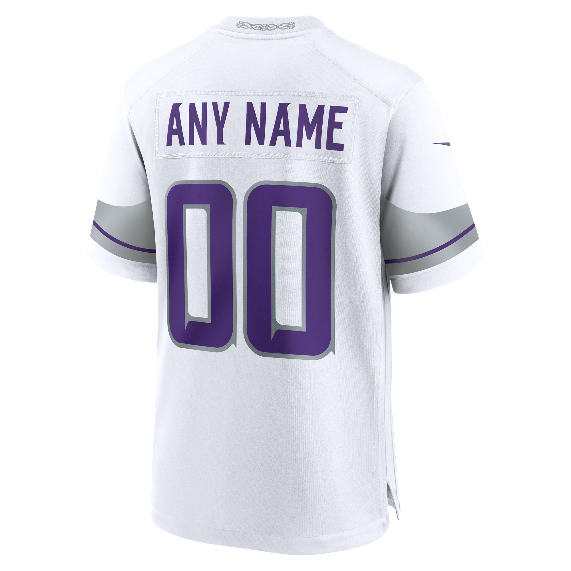 Minnesota Vikings Nike Alternate Custom Game Jersey – White Clowdercats