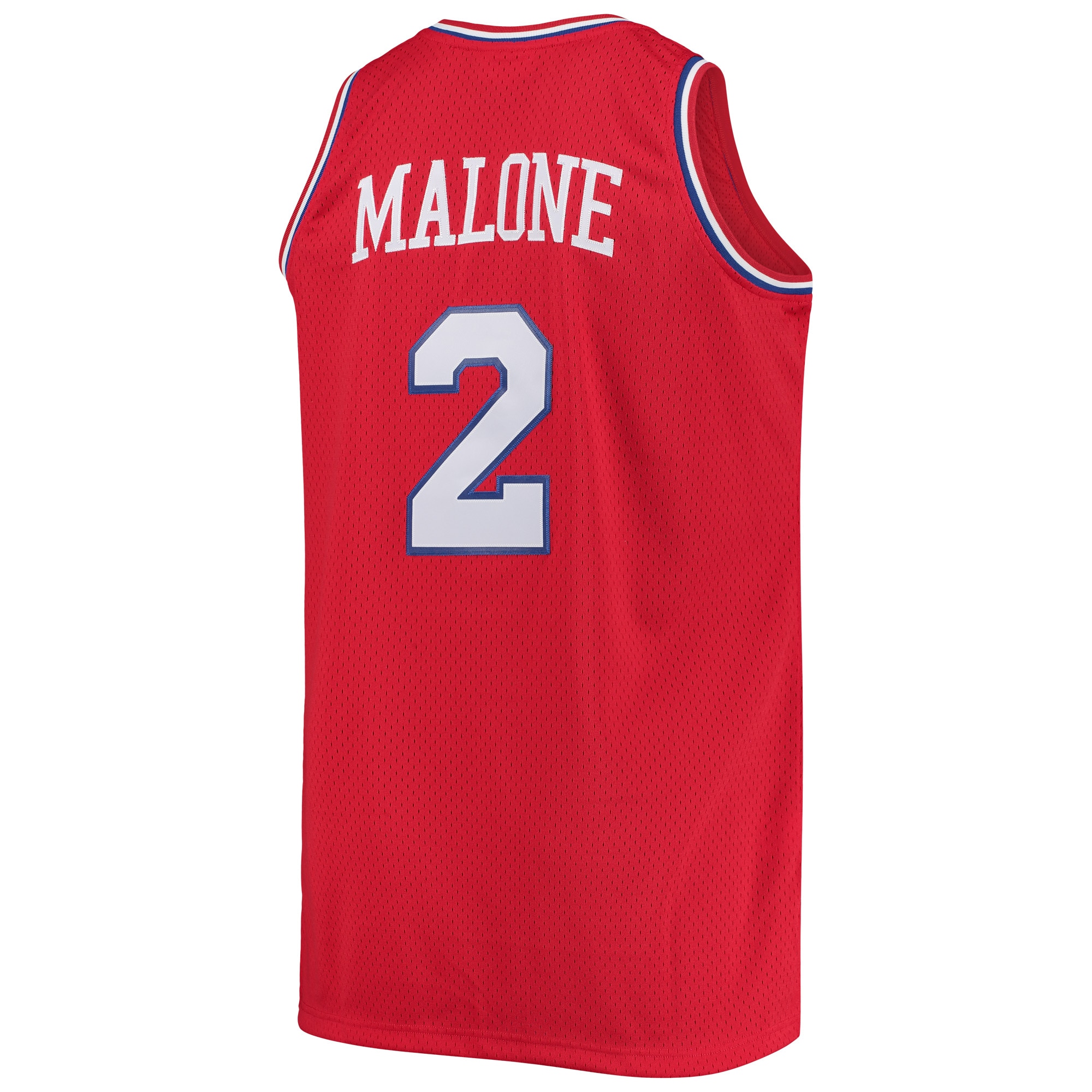 Moses Malone Philadelphia 76ers Mitchell & Ness 1982/83 Big & Tall Hardwood Classics Swingman Jersey – Red Clowdercats