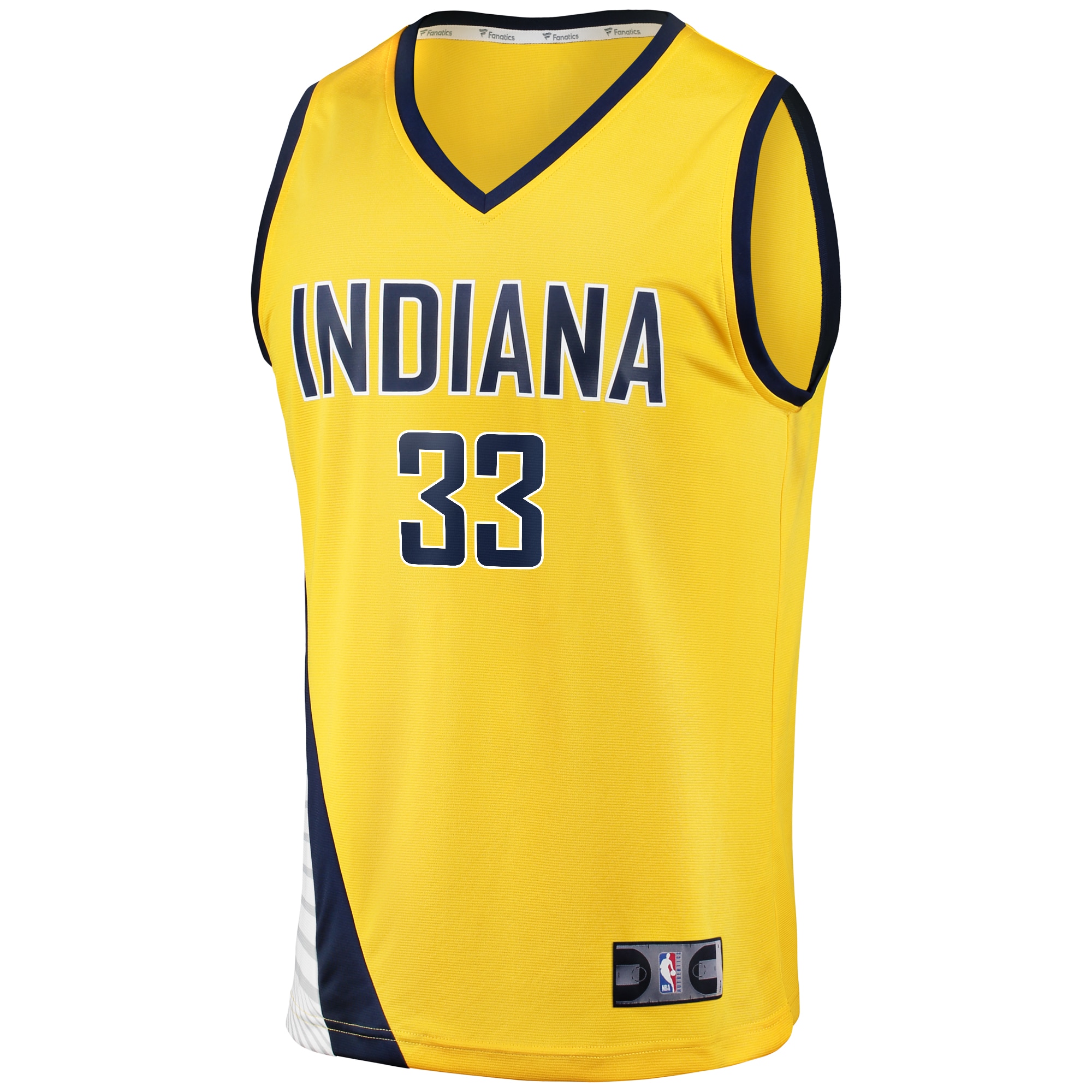 Myles Turner Indiana Pacers Fanatics Fast Break Replica Jersey – Statement Edition – Gold Clowdercats