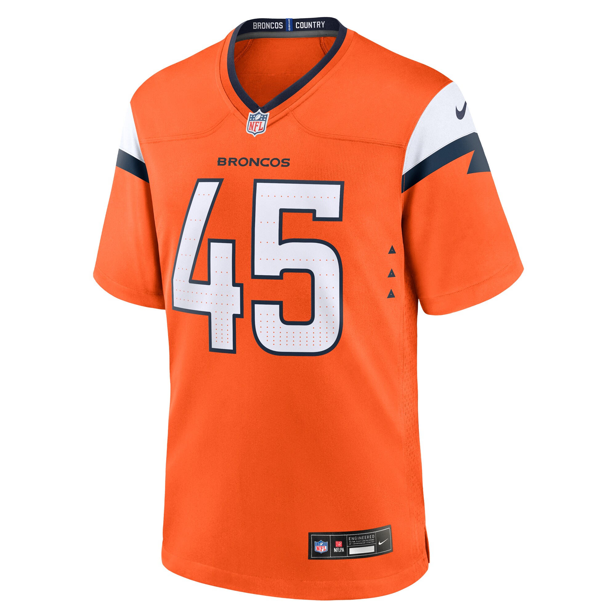 Nate Adkins Denver Broncos Nike Team Game Jersey – Orange Clowdercats
