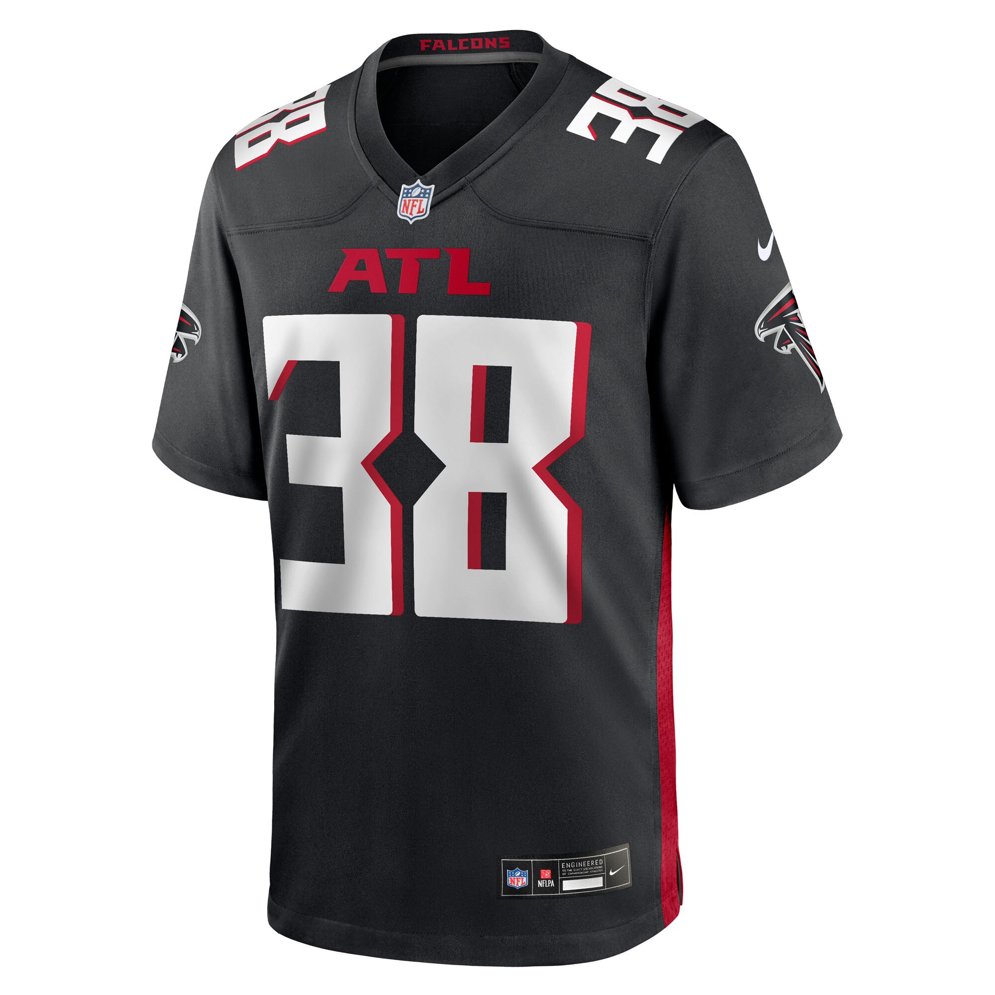 Nathan Carter Atlanta Falcons Nike Team Game Jersey – Black Clowdercats