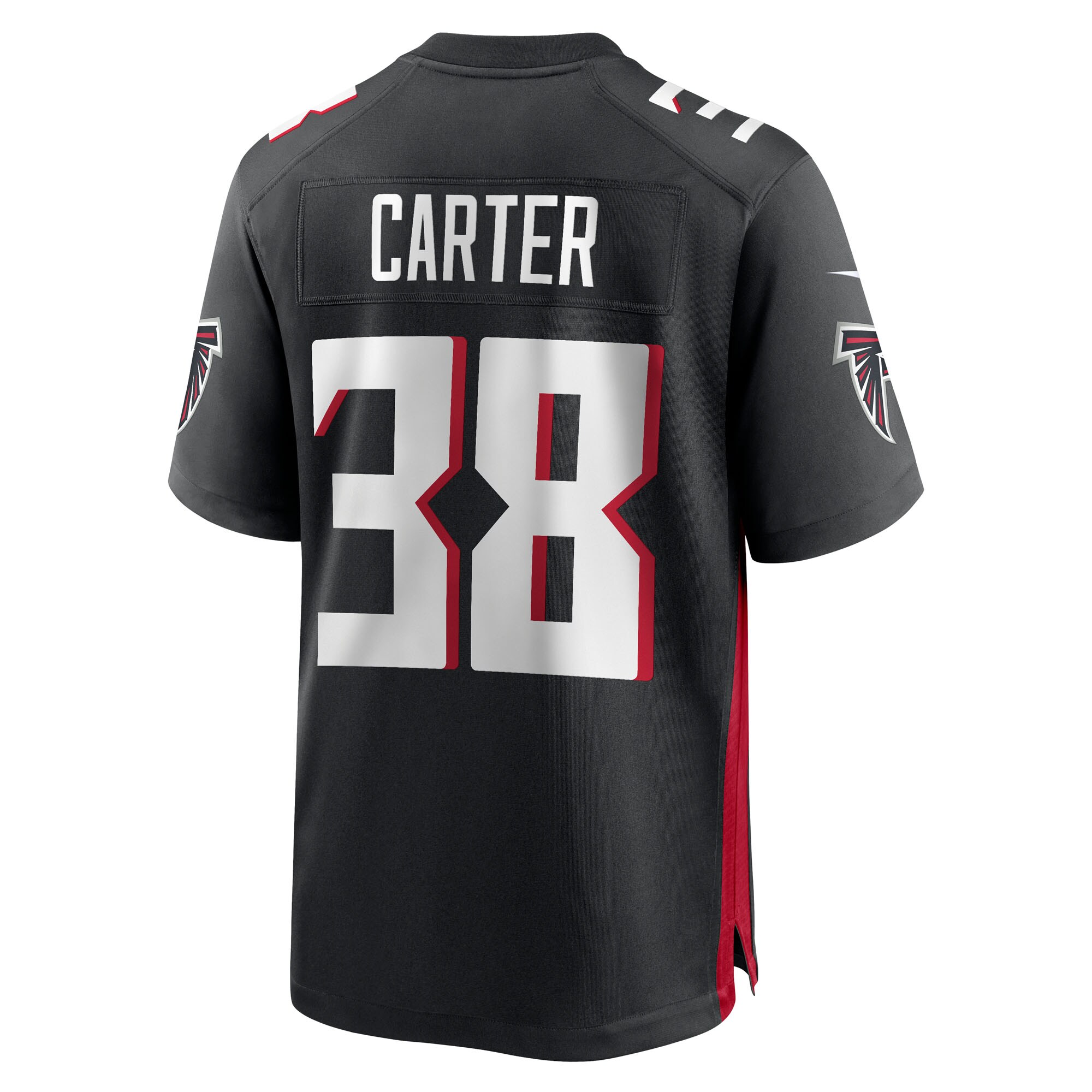 Nathan Carter Atlanta Falcons Nike Team Game Jersey – Black Clowdercats
