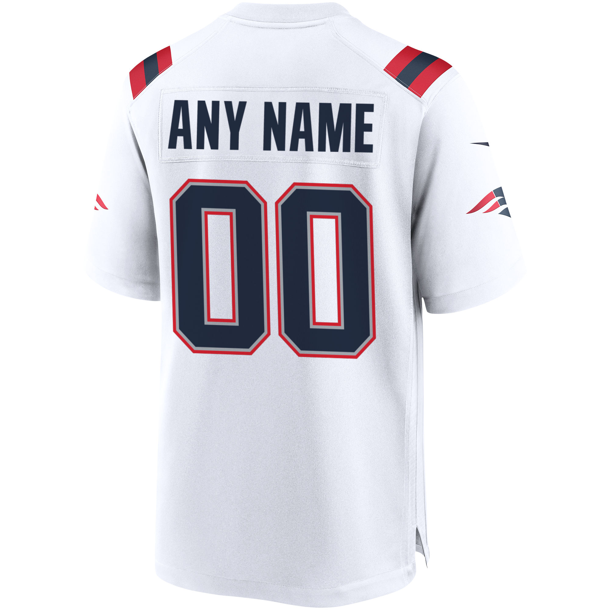 New England Patriots Nike Custom Game Jersey – White Clowdercats