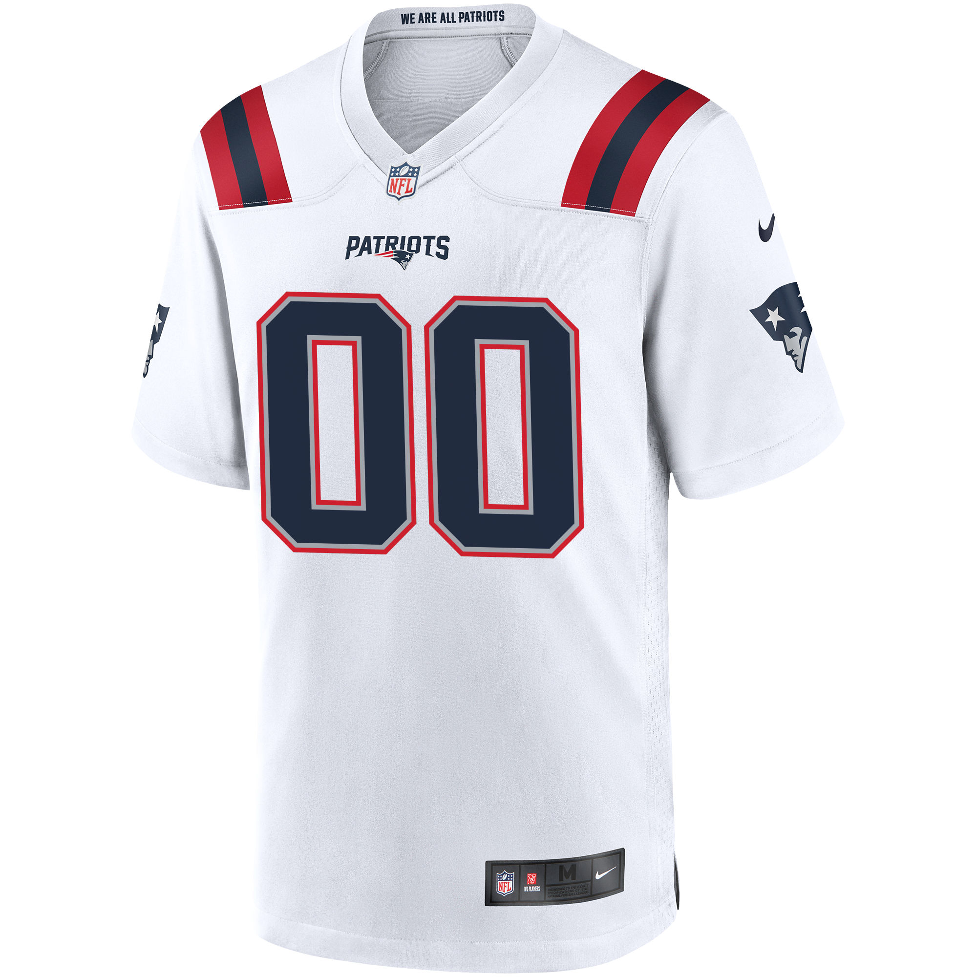 New England Patriots Nike Custom Game Jersey – White Clowdercats