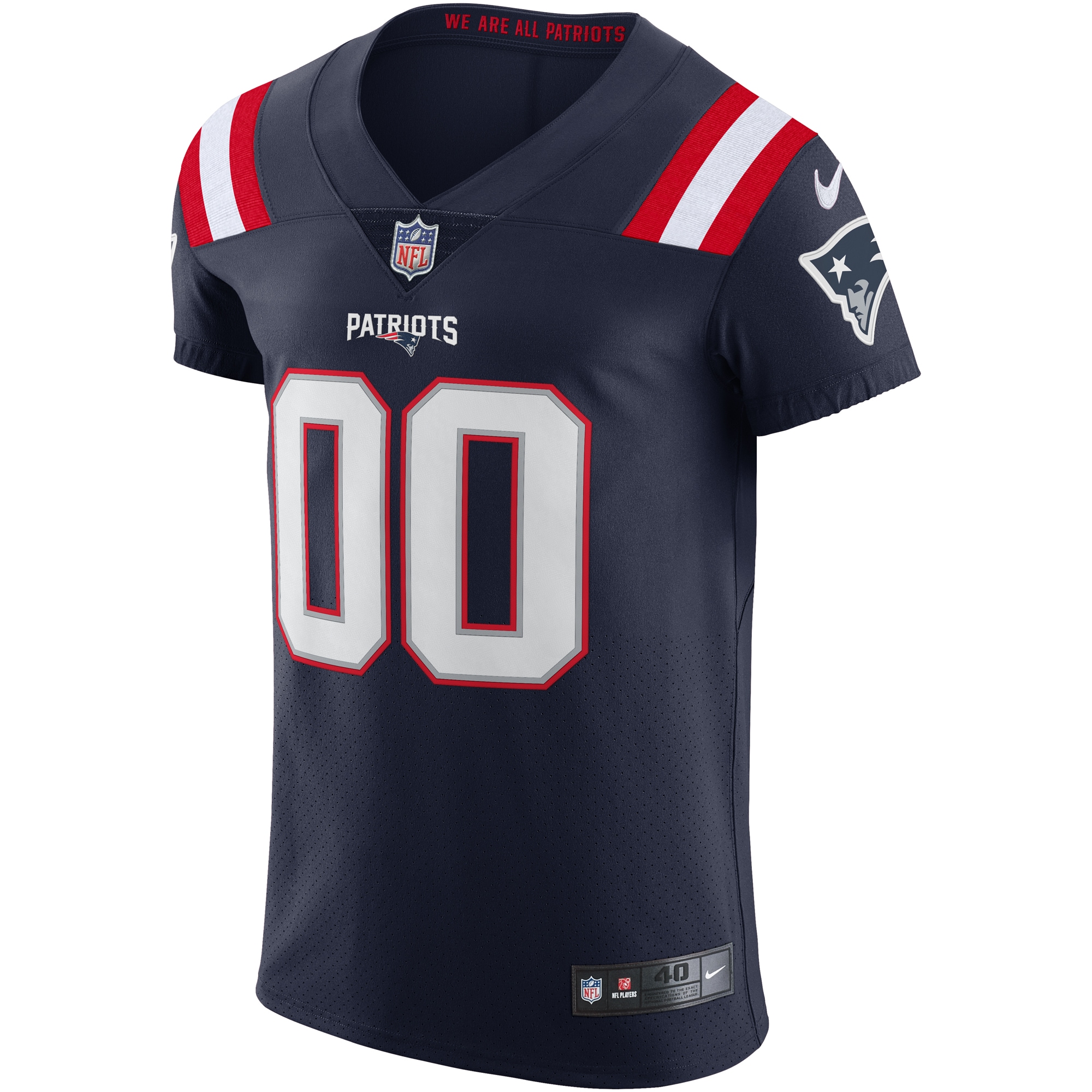 New England Patriots Nike Vapor Elite Custom Jersey – Navy Clowdercats