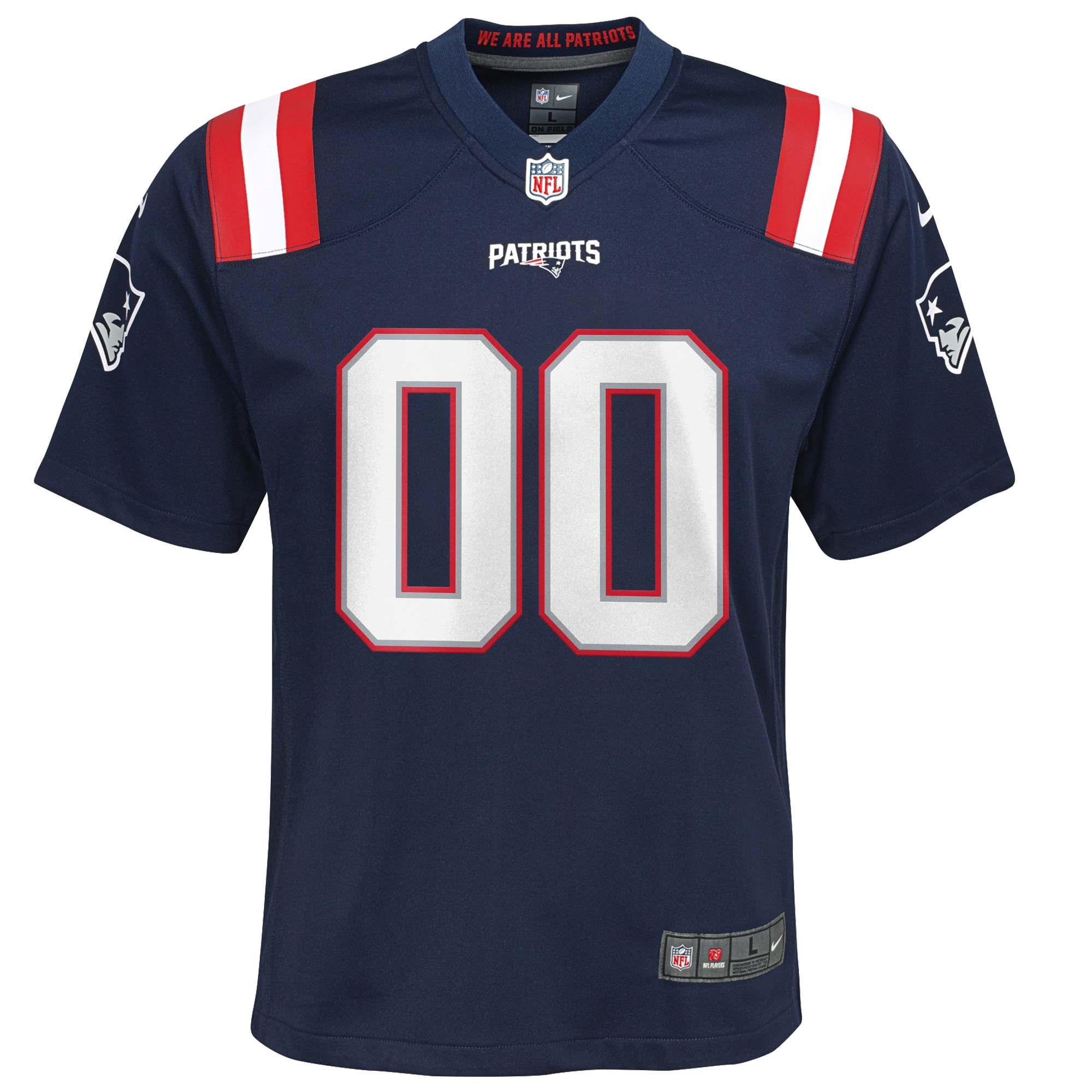 New England Patriots Nike Youth Custom Game Jersey – Navy Clowdercats