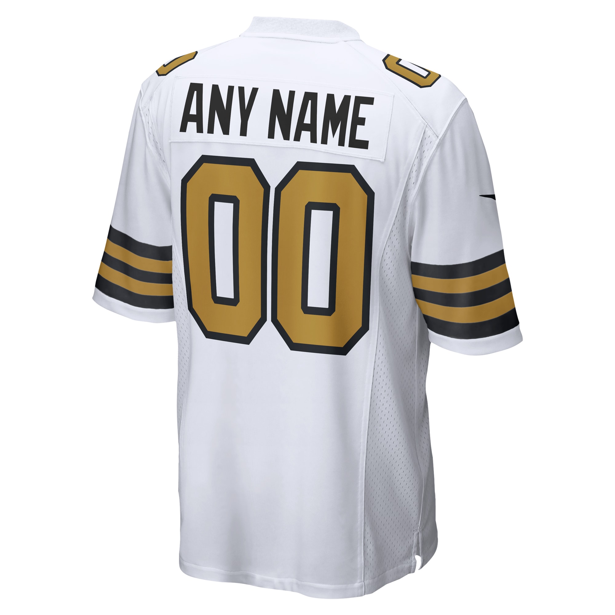 New Orleans Saints Nike Alternate Custom Game Jersey – White Clowdercats