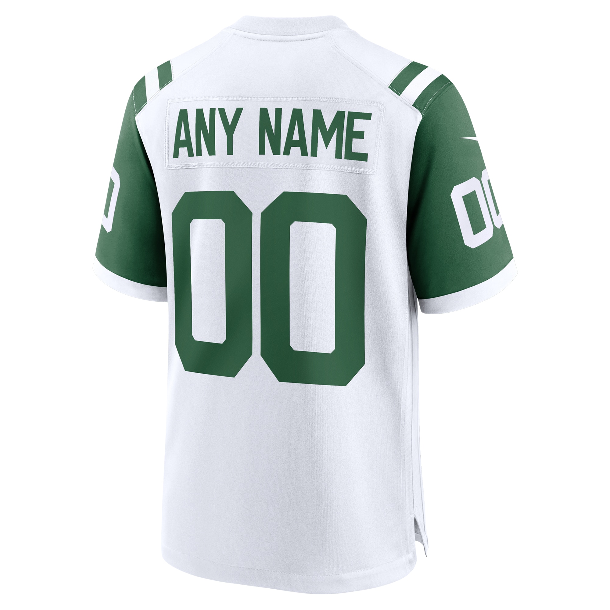 New York Jets Nike Classic Alternate Custom Replica Jersey – White Clowdercats