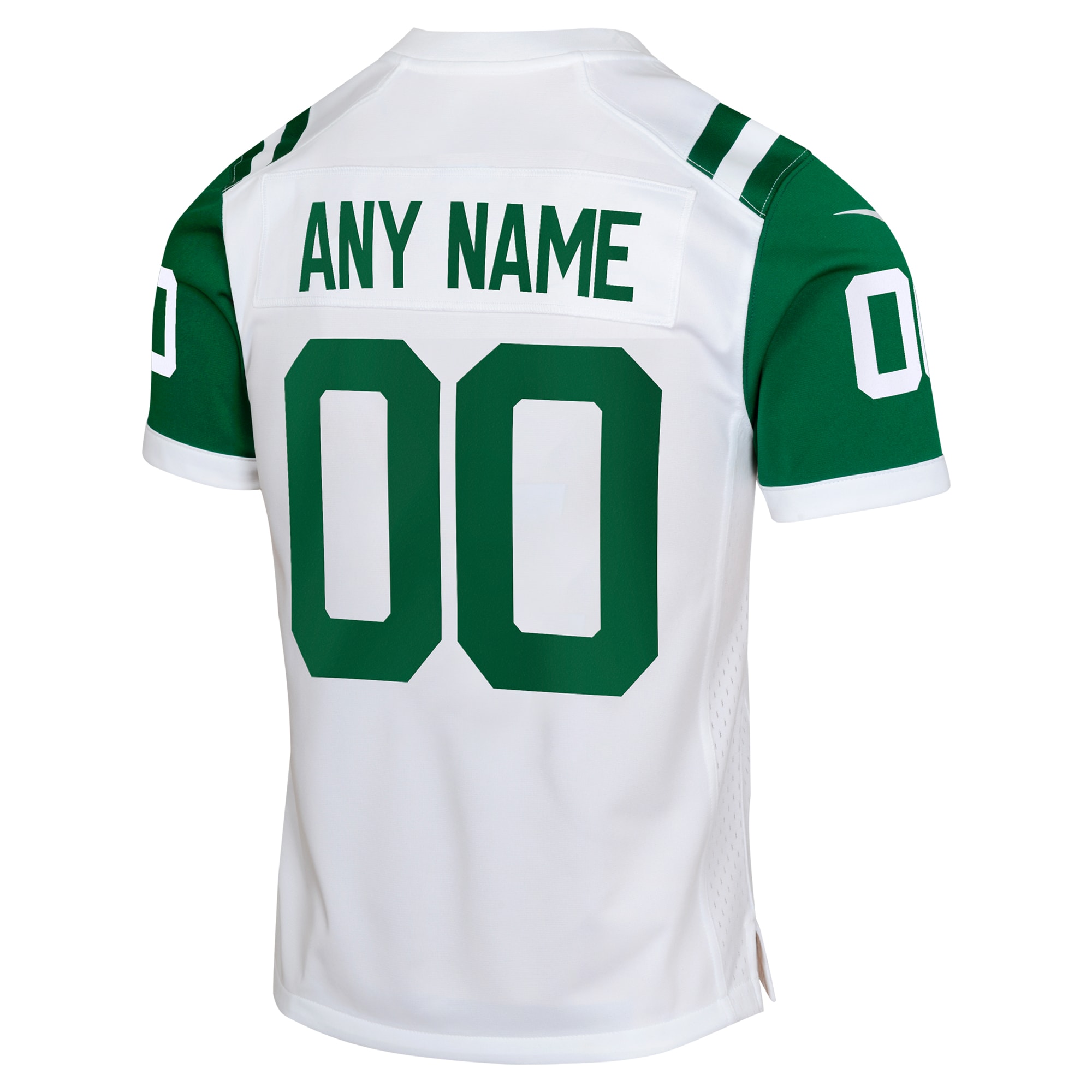 New York Jets Nike Youth Classic Alternate Custom Replica Jersey – White Clowdercats