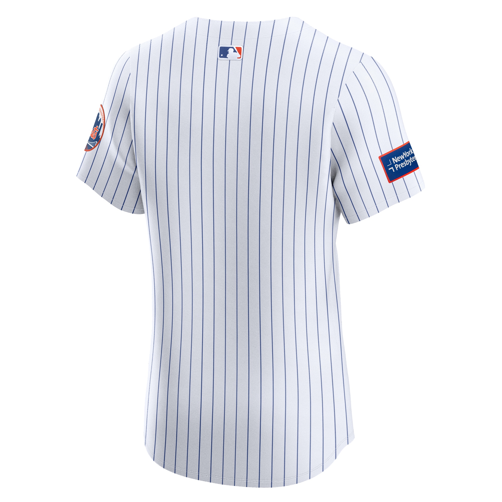 New York Mets Nike Home Elite Patch Jersey – White