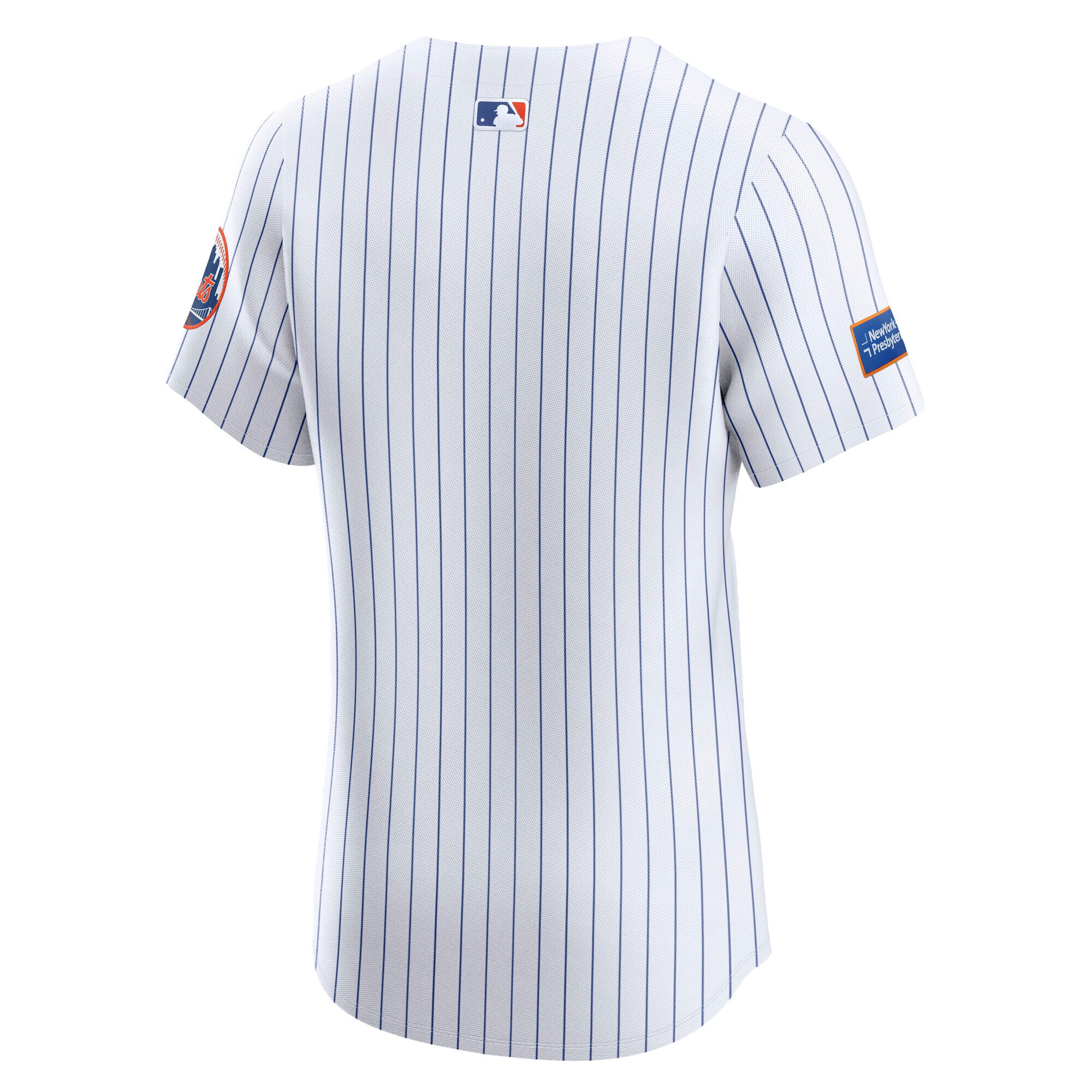 New York Mets Nike Home Sponsor Patch Elite Jersey – White