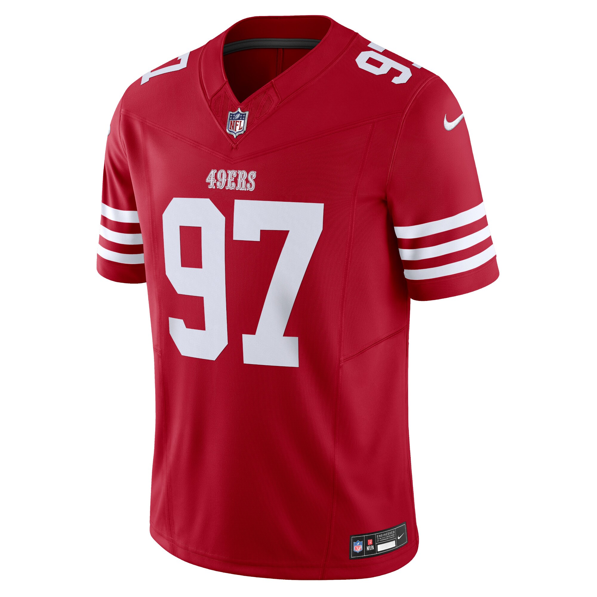 Nick Bosa San Francisco 49ers Nike Vapor F.U.S.E. Limited Jersey – Scarlet Clowdercats