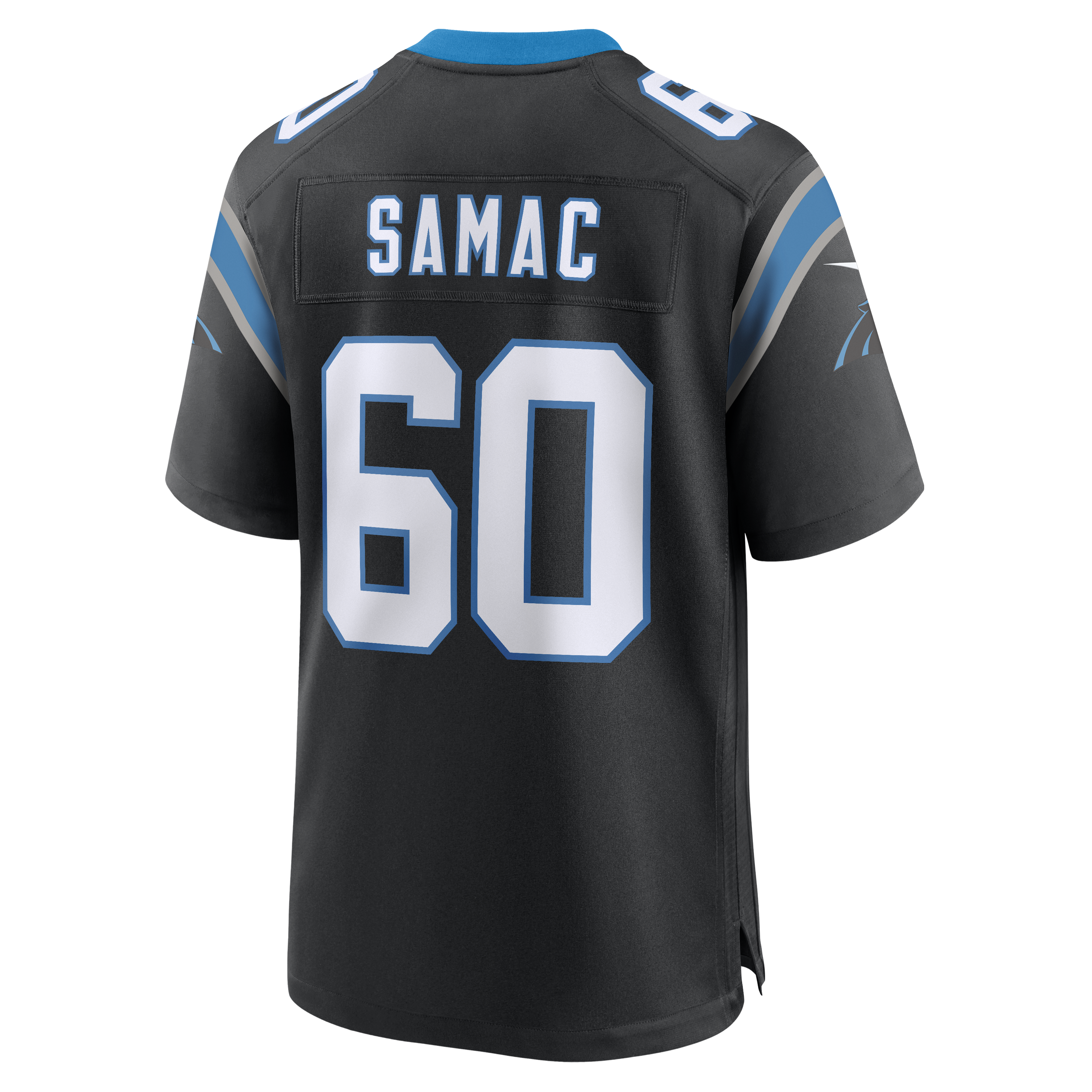 Nick Samac Carolina Panthers Nike Team Game Jersey – Black Clowdercats
