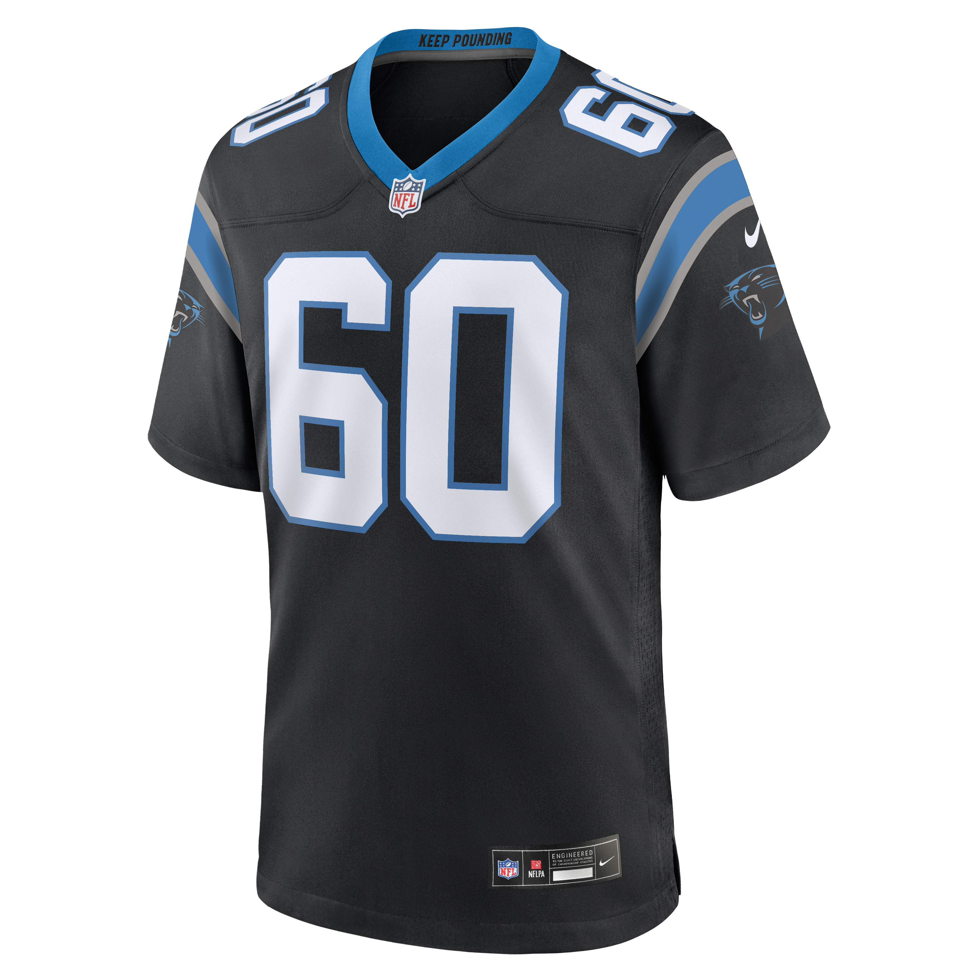 Nick Samac Carolina Panthers Nike Team Game Jersey – Black Clowdercats
