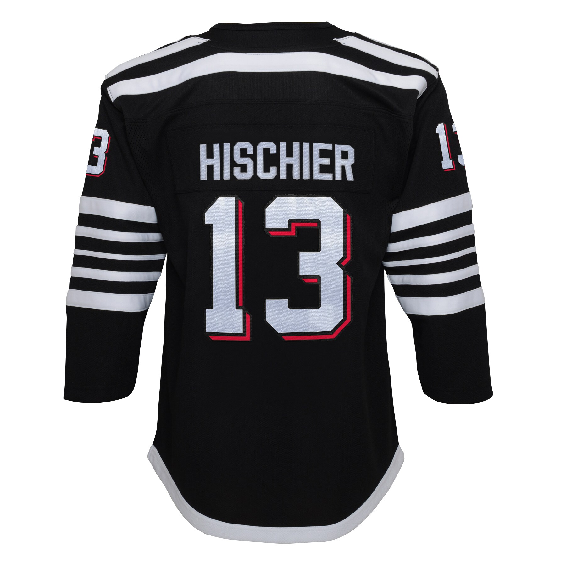 Nico Hischier New Jersey Devils Youth 2021/22 Alternate Premier Player Jersey – Black Clowdercats