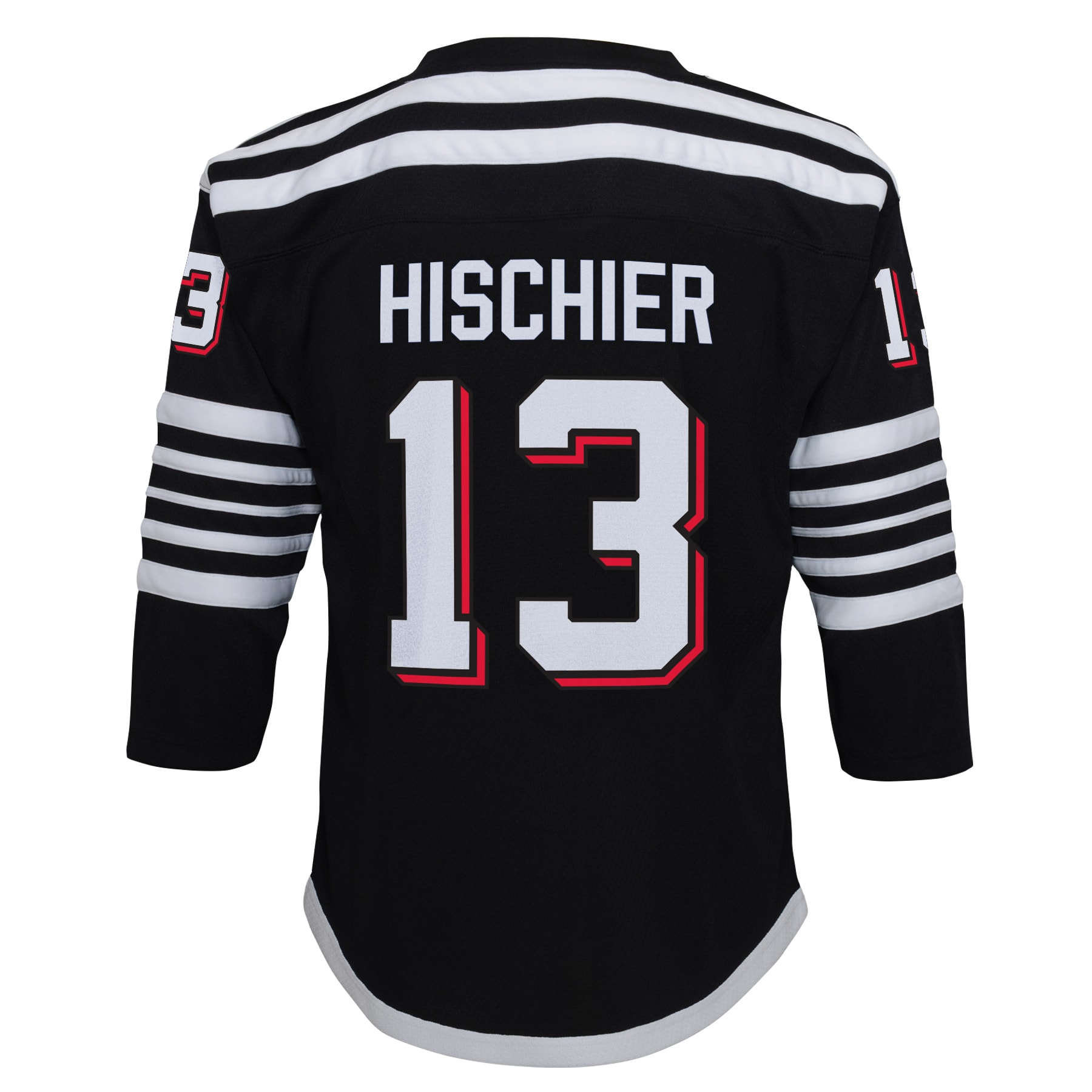 Nico Hischier New Jersey Devils Youth 2021/22 Alternate Replica Player Jersey – Black Clowdercats